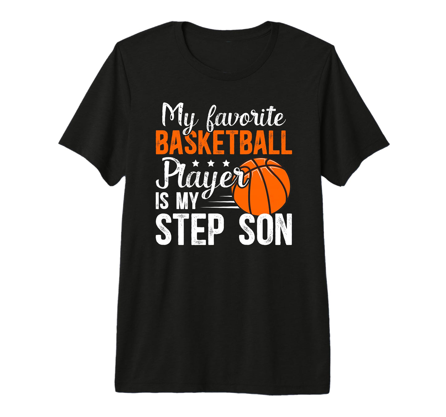 Mens Proud Basketball Step Dad Basketball T-Shirt - Graphic Print Unisex - T-Shirt, Sweatshirt, Hoodie
