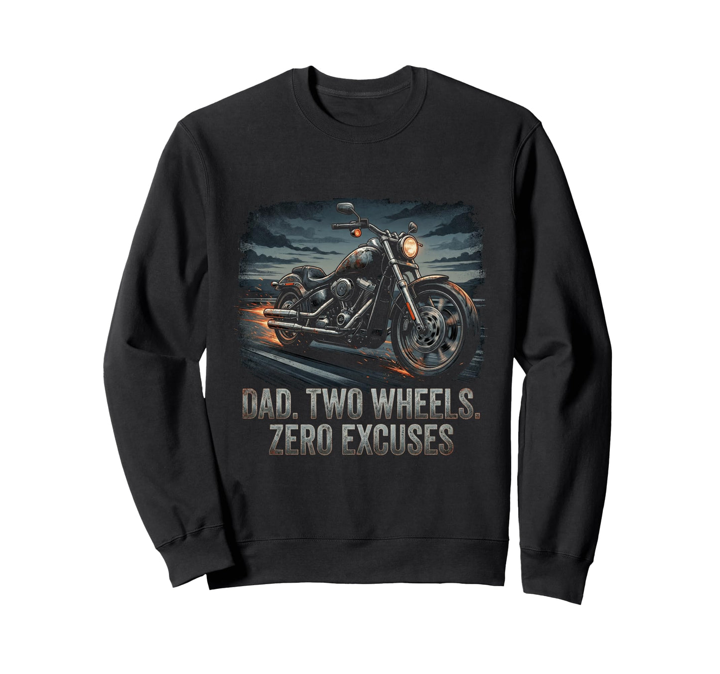 Funny Papa Motorcycle Rider Dad Biker Sweatshirt - Trendy Graphic Unisex - T-Shirt, Sweatshirt, Hoodie