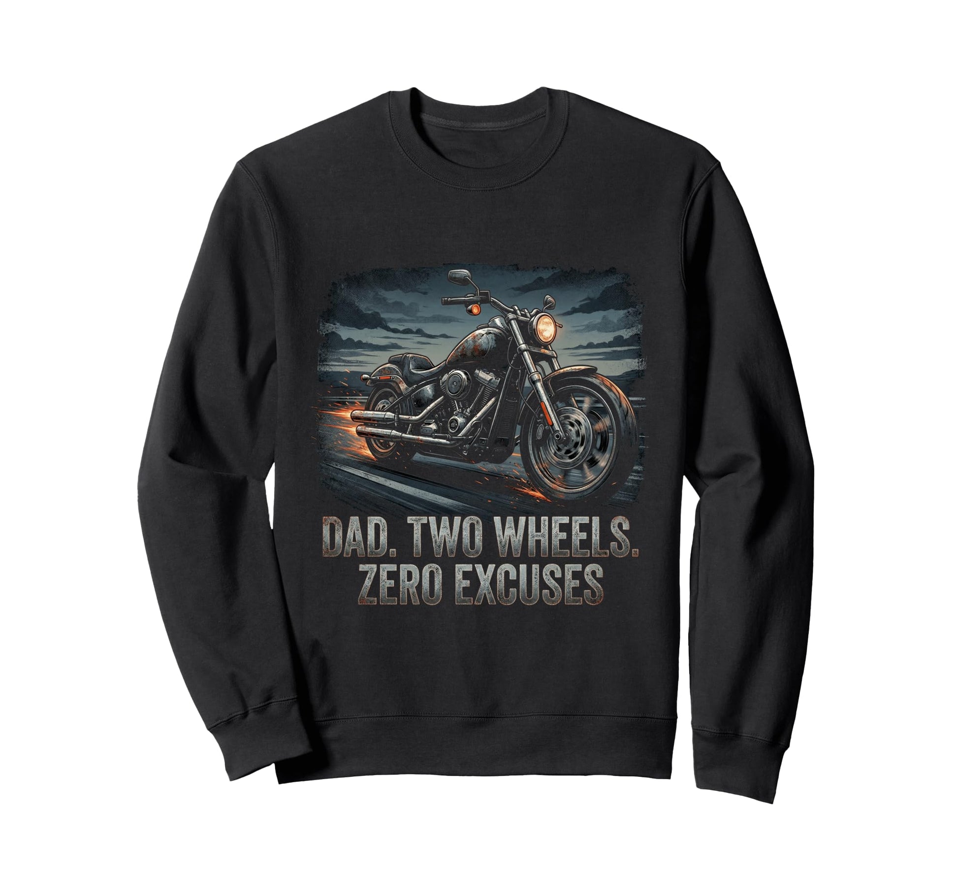 Funny Papa Motorcycle Rider Dad Biker Sweatshirt - Trendy Graphic Unisex - T-Shirt, Sweatshirt, Hoodie