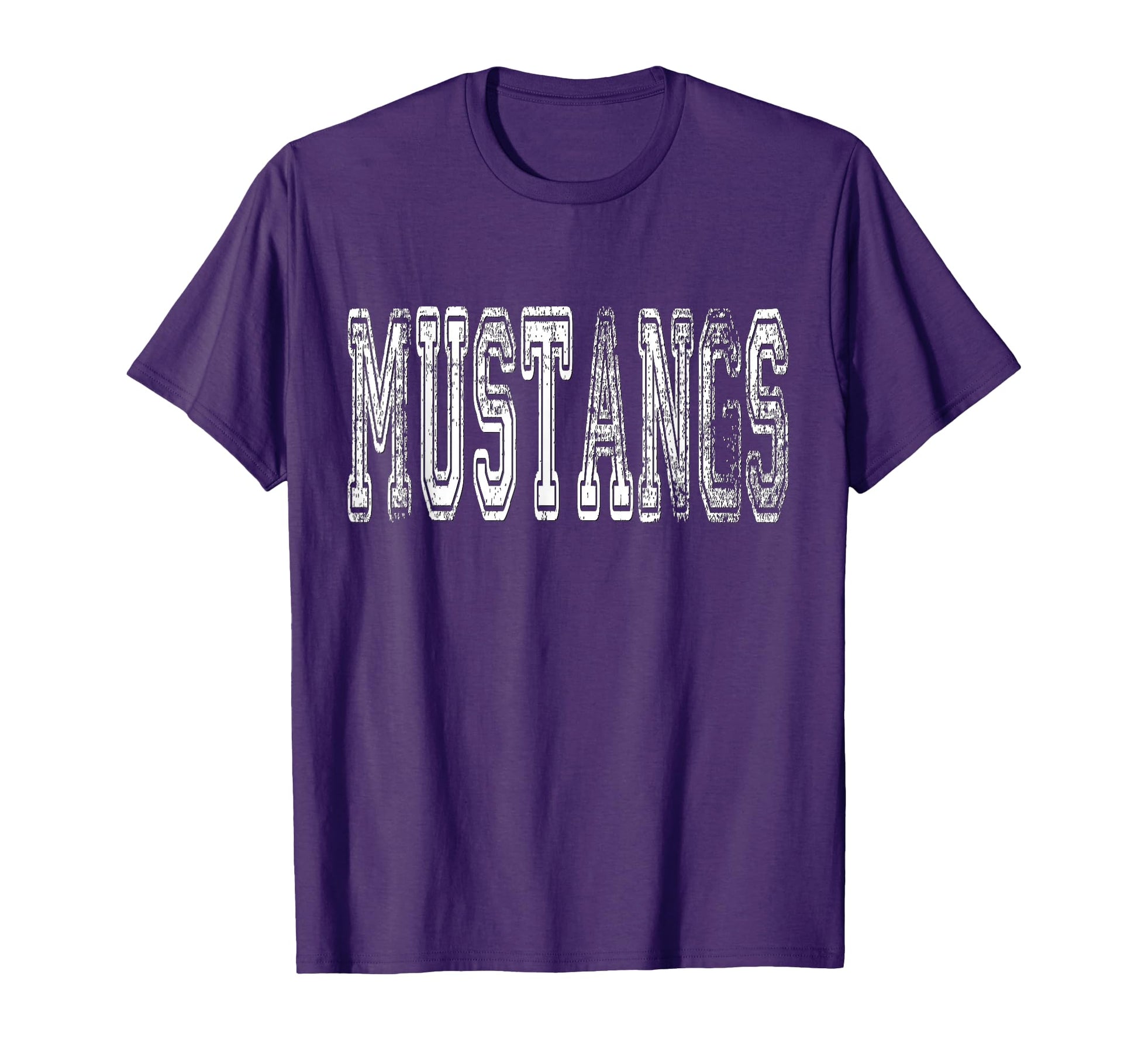 Mustangs Mascot Distressed School T-Shirt - Aesthetic Graphic Men Women - T-Shirt, Sweatshirt, Hoodie