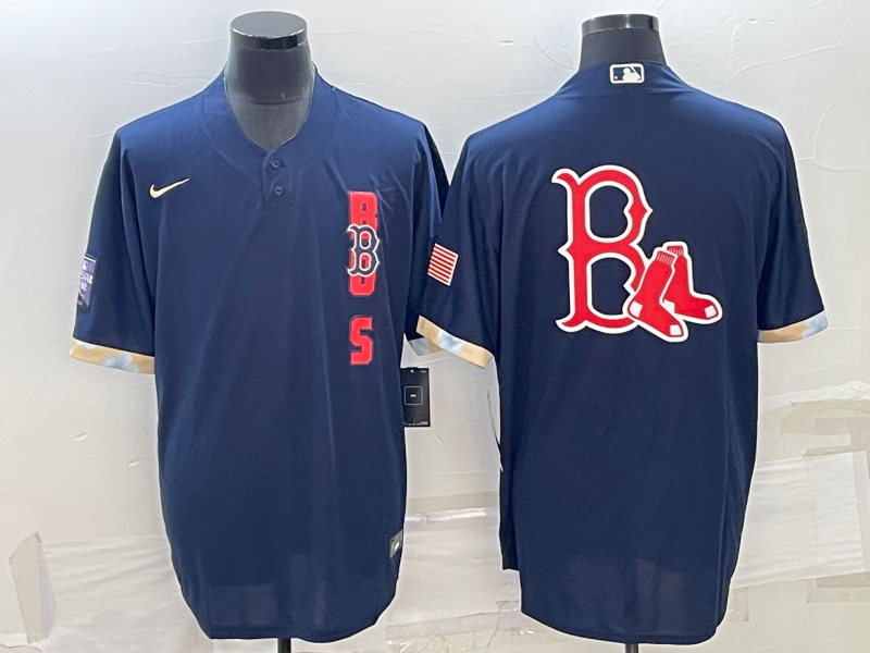 Men's Boston Red Sox Navy Replica Team Jersey1 baseball jersey product view 1