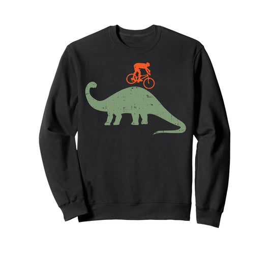 Bmx Biker Dinosaur Biking Cycling Sweatshirt - Aesthetic Graphic Men Women - T-Shirt, Sweatshirt, Hoodie