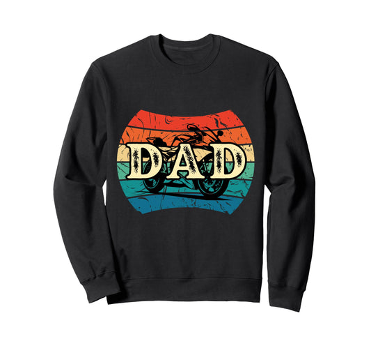 Biker Dad Funny Motorcycle Sweatshirt - Aesthetic Graphic Men Women - T-Shirt, Sweatshirt, Hoodie