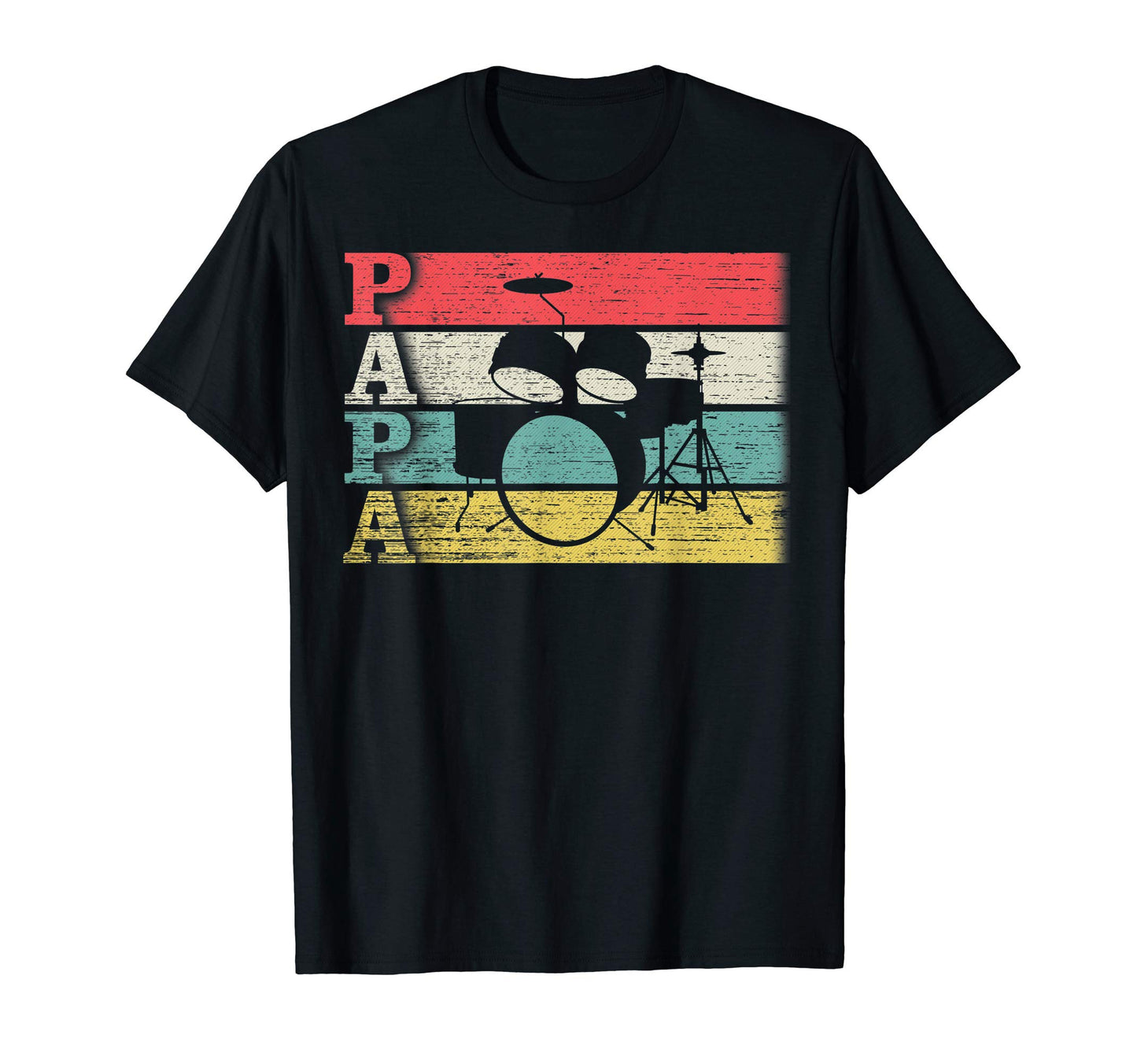 Drummer Papa Drums Musician Silhouette T-Shirt - Unique Graphic for Adults - T-Shirt, Sweatshirt, Hoodie
