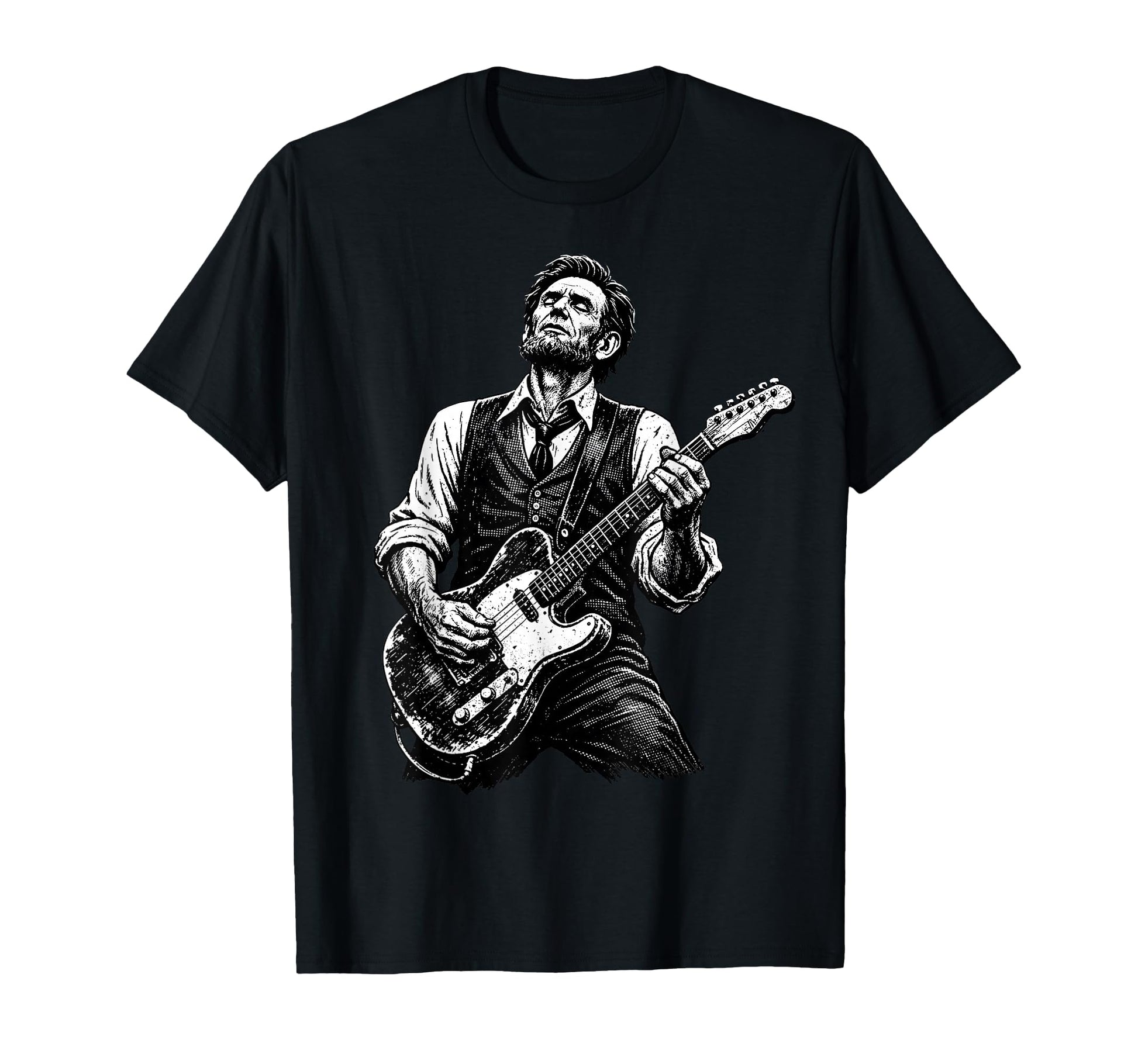 President Abraham Lincoln Playing Guitar T-Shirt - Unique Graphic Unisex - T-Shirt, Sweatshirt, Hoodie