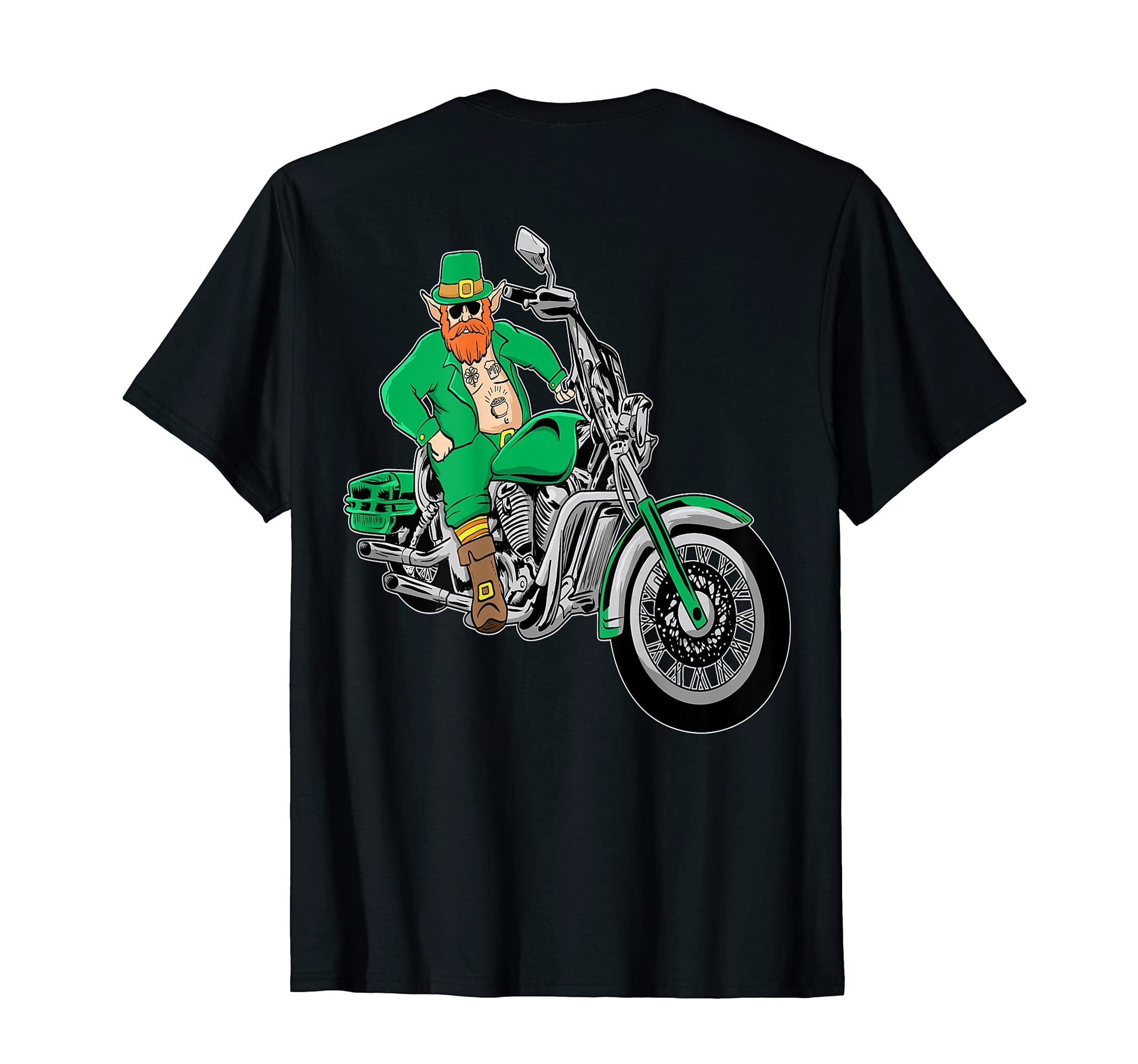 Irish Leprechaun Fat Biker Dad T-Shirt - Casual Everyday Wear Men Women - T-Shirt, Sweatshirt, Hoodie