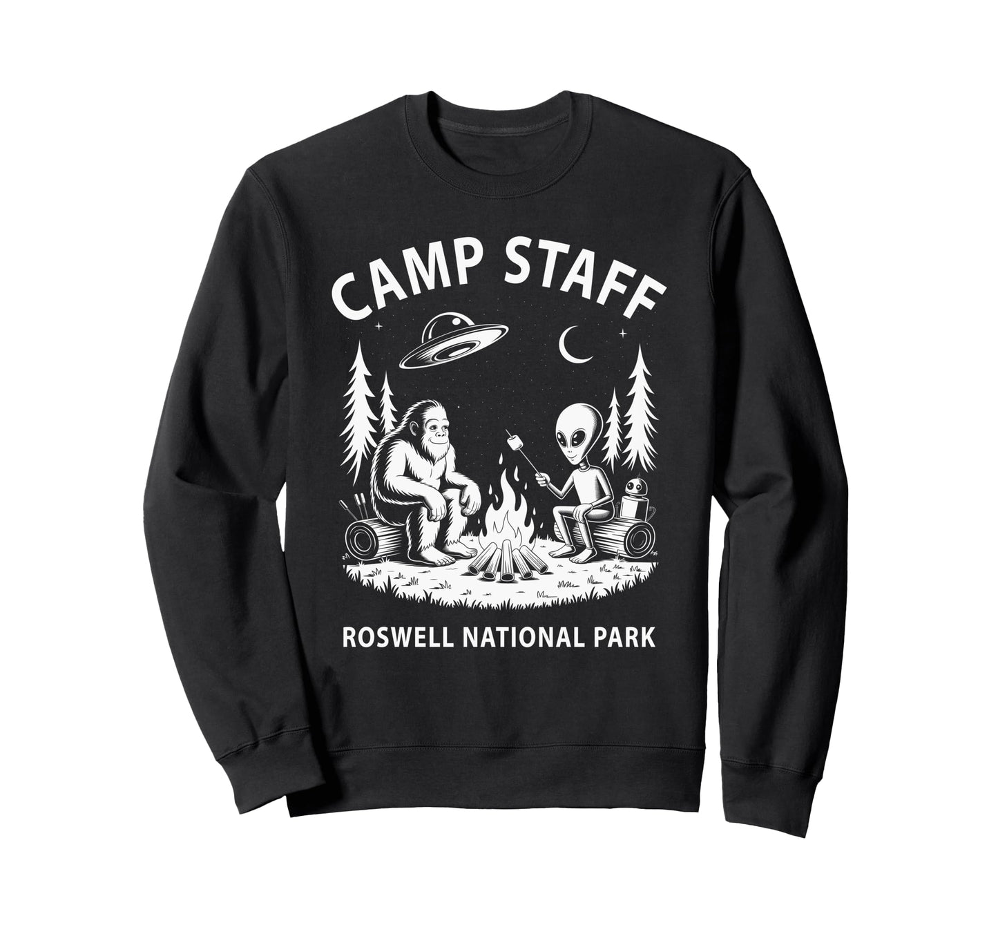 Camp Staff Roswell National Park Alien Sweatshirt - Graphic Print Unisex - T-Shirt, Sweatshirt, Hoodie