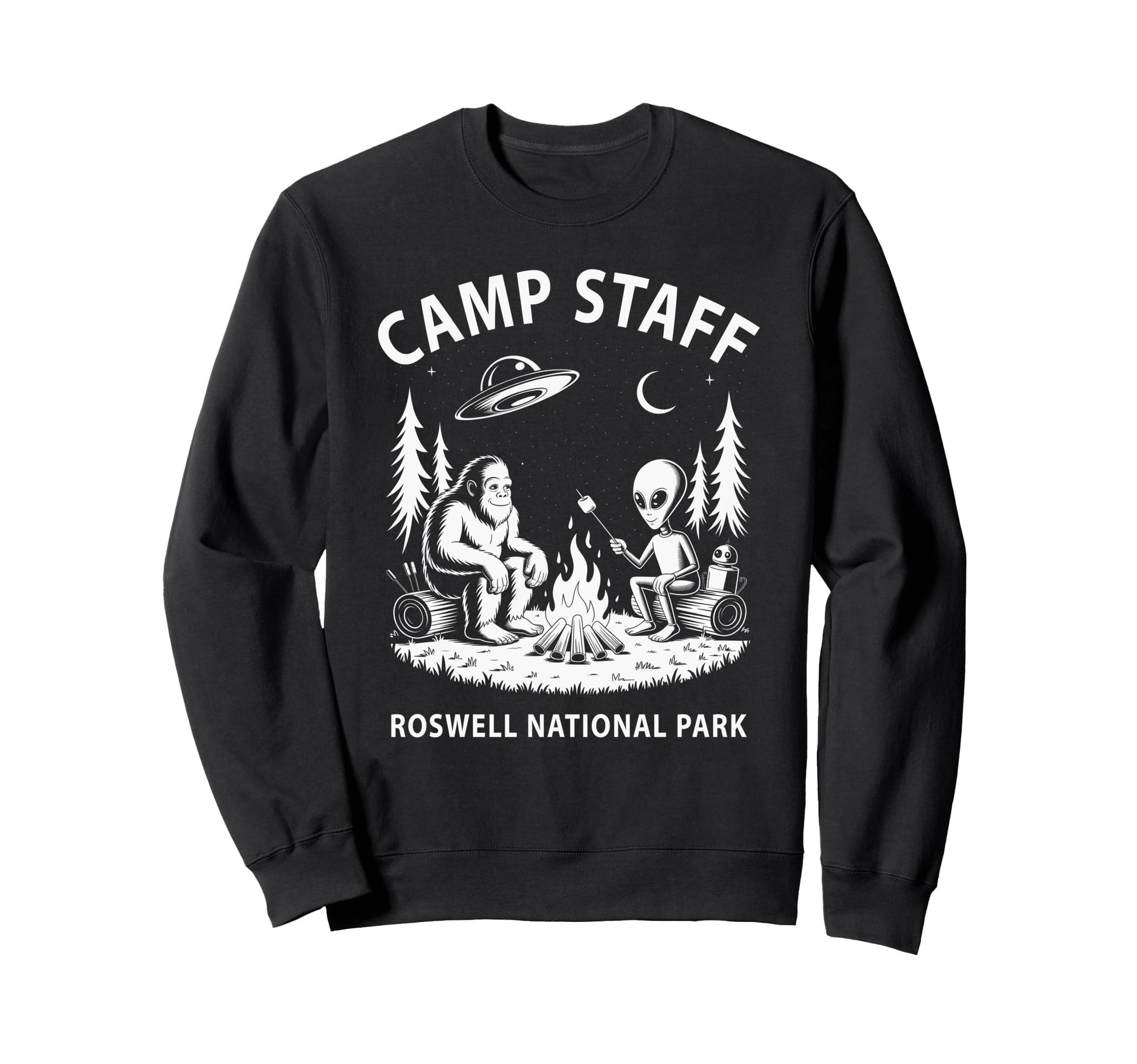 Camp Staff Roswell National Park Alien Sweatshirt - Graphic Print Unisex - T-Shirt, Sweatshirt, Hoodie