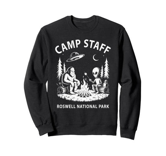 Camp Staff Roswell National Park Alien Sweatshirt - Graphic Print Unisex - T-Shirt, Sweatshirt, Hoodie