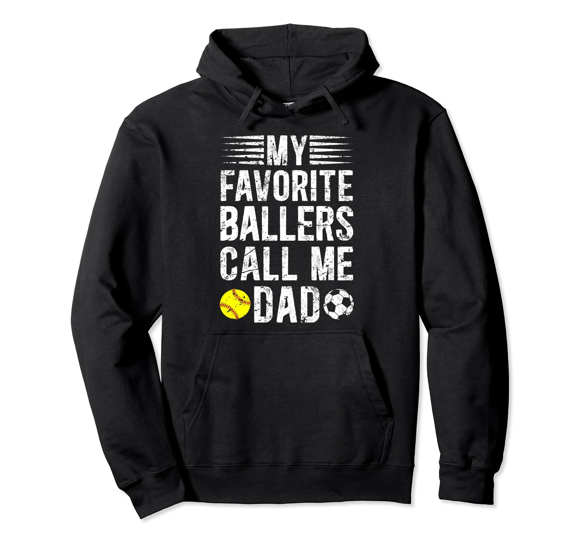 My Favorite Ballers Call Me Dad Hoodie - Trendy Graphic for Adults - T-Shirt, Sweatshirt, Hoodie