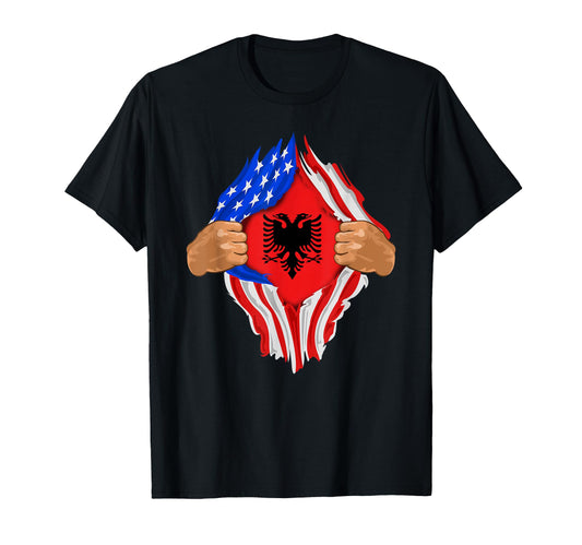 Albanian Blood Inside Me Albania T-Shirt - Aesthetic Graphic for Adults - T-Shirt, Sweatshirt, Hoodie