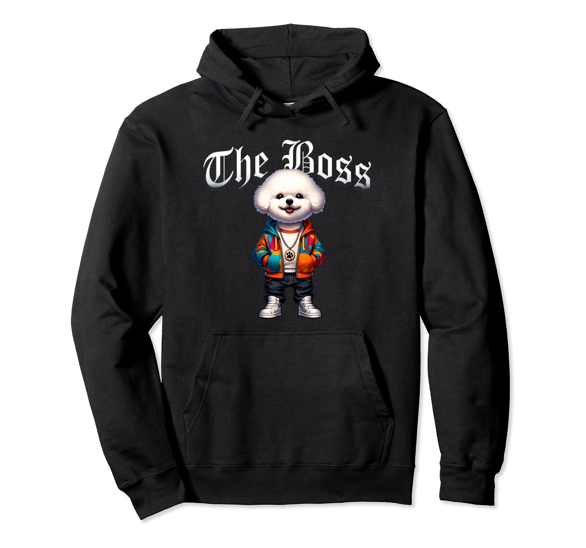 Bichon Frise Dog Boss Jacket Outfit Dog Hoodie - Unique Graphic Men Women - T-Shirt, Sweatshirt, Hoodie