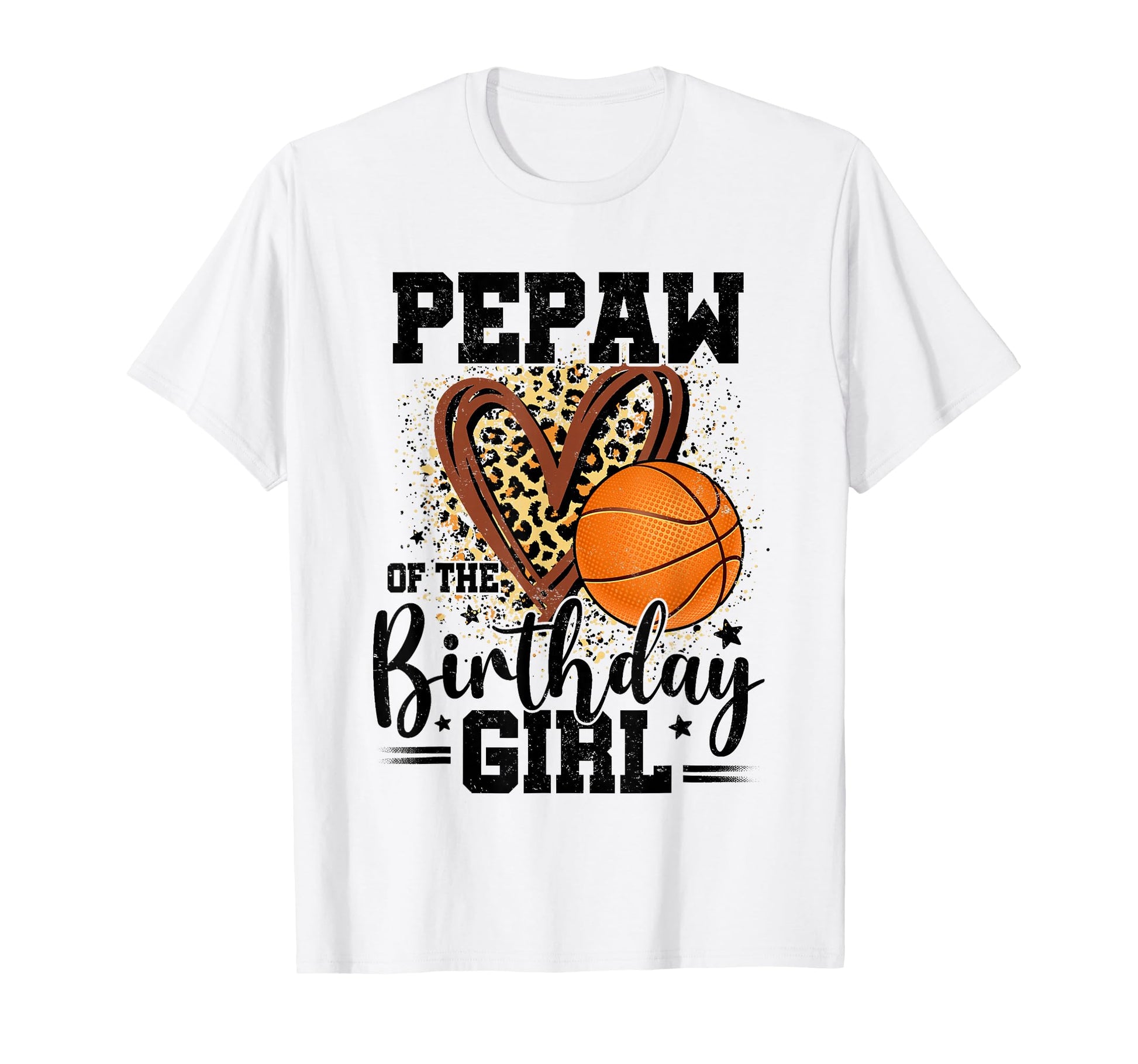 Pepaw Birthday Basketball Heart T-Shirt - Aesthetic Graphic for Adults - T-Shirt, Sweatshirt, Hoodie