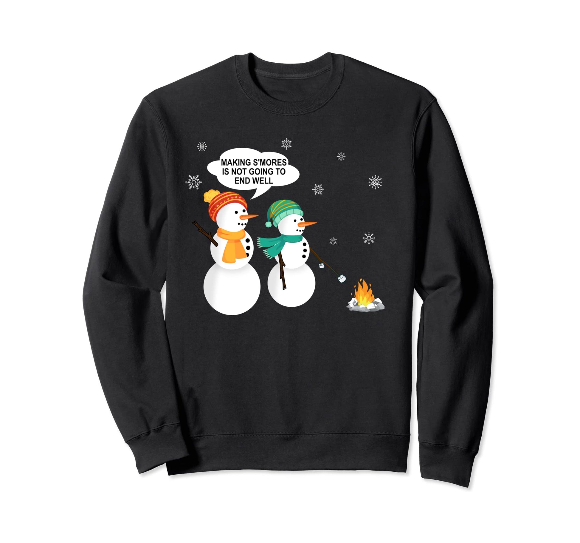 Funny Winter Camping Snowman Sweatshirt - Novelty Apparel for Adults - T-Shirt, Sweatshirt, Hoodie