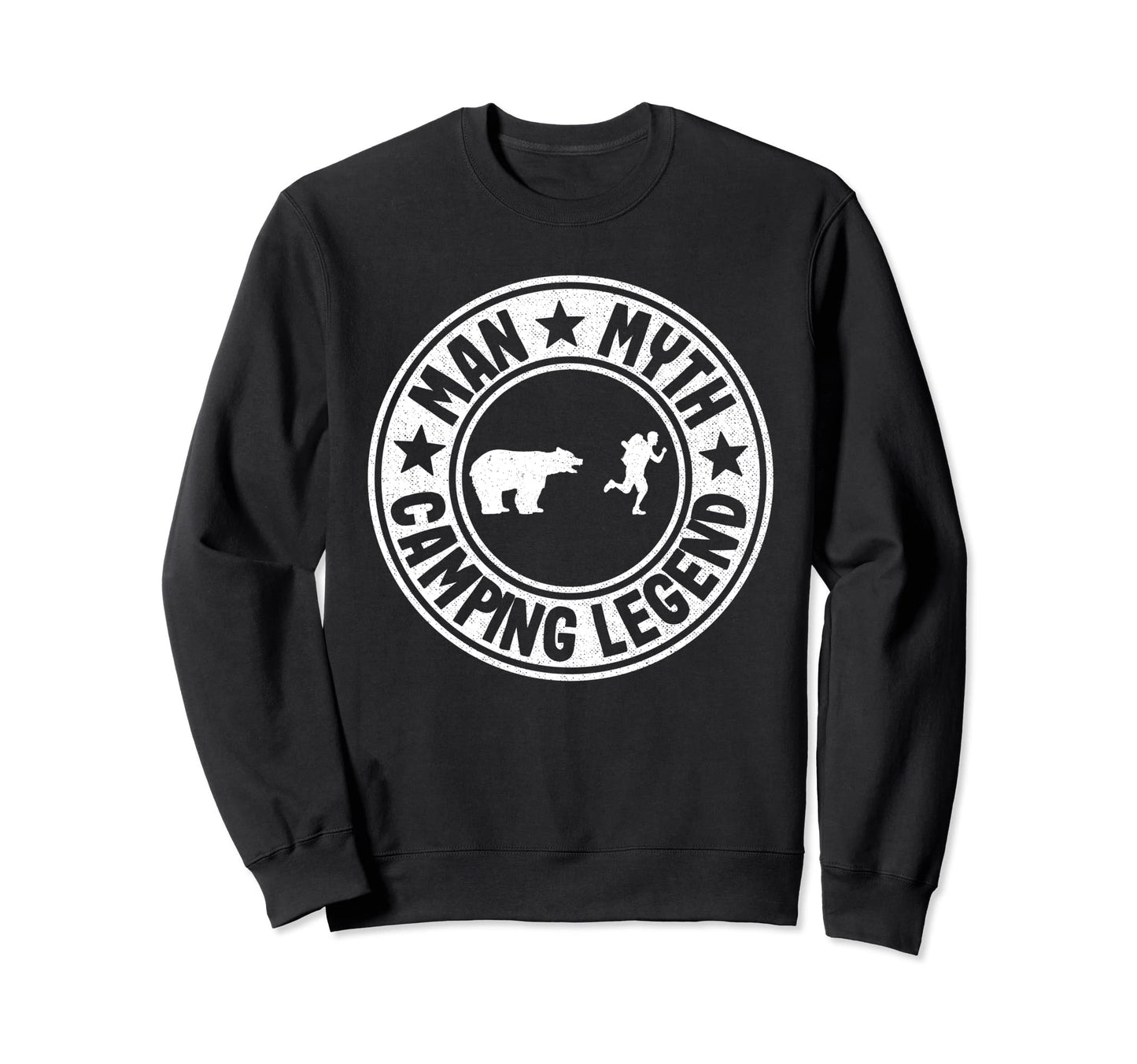 Myth Camping Legend Rv Camper Dad Sweatshirt - Minimalist Print Unisex - T-Shirt, Sweatshirt, Hoodie