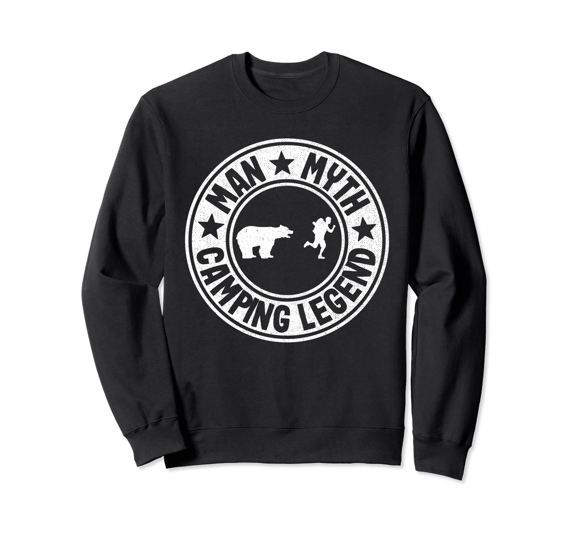 Myth Camping Legend Rv Camper Dad Sweatshirt - Minimalist Print Unisex - T-Shirt, Sweatshirt, Hoodie