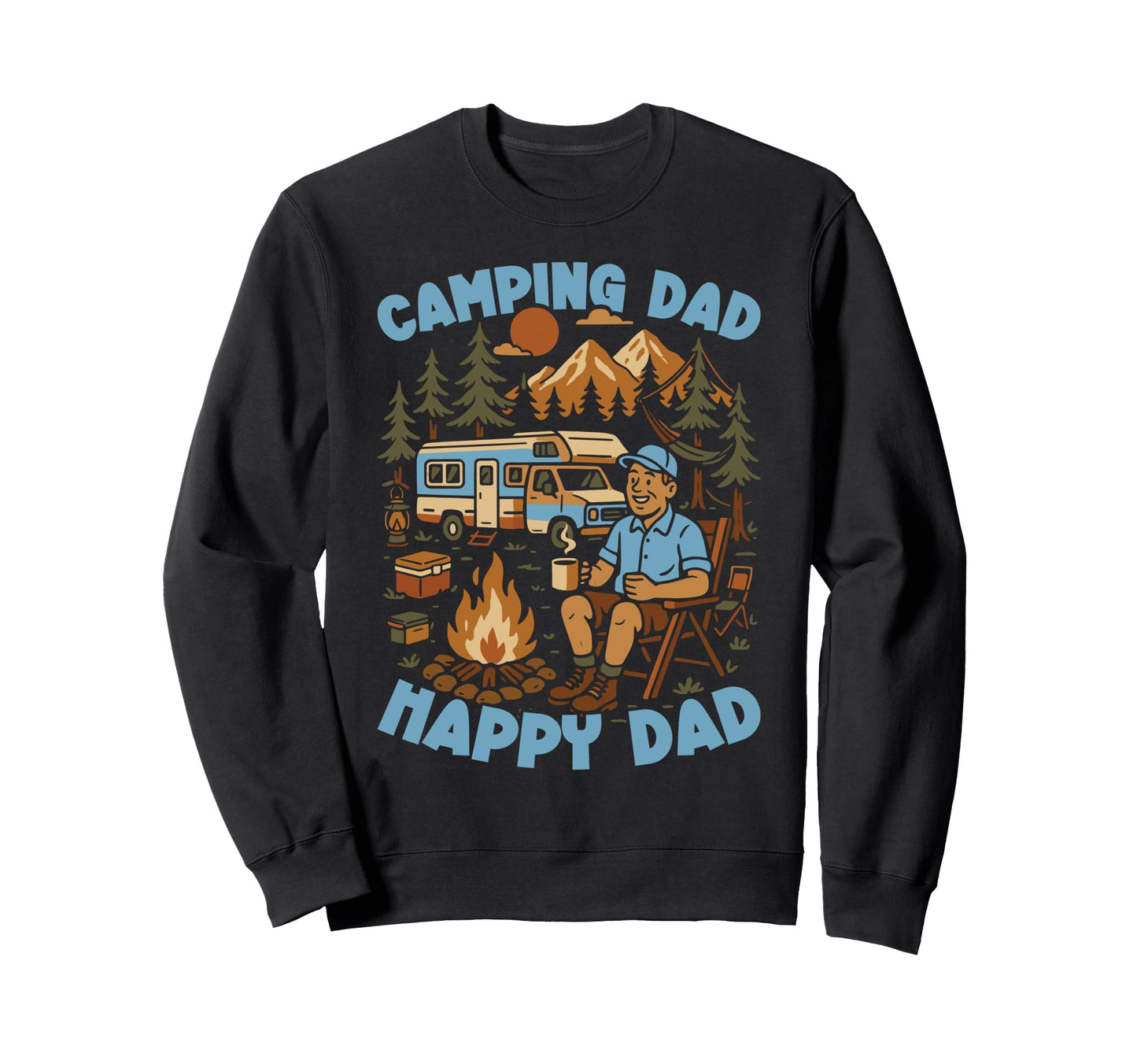 Motorhome Camping Family Camping Sweatshirt - Aesthetic Graphic Men Women - T-Shirt, Sweatshirt, Hoodie