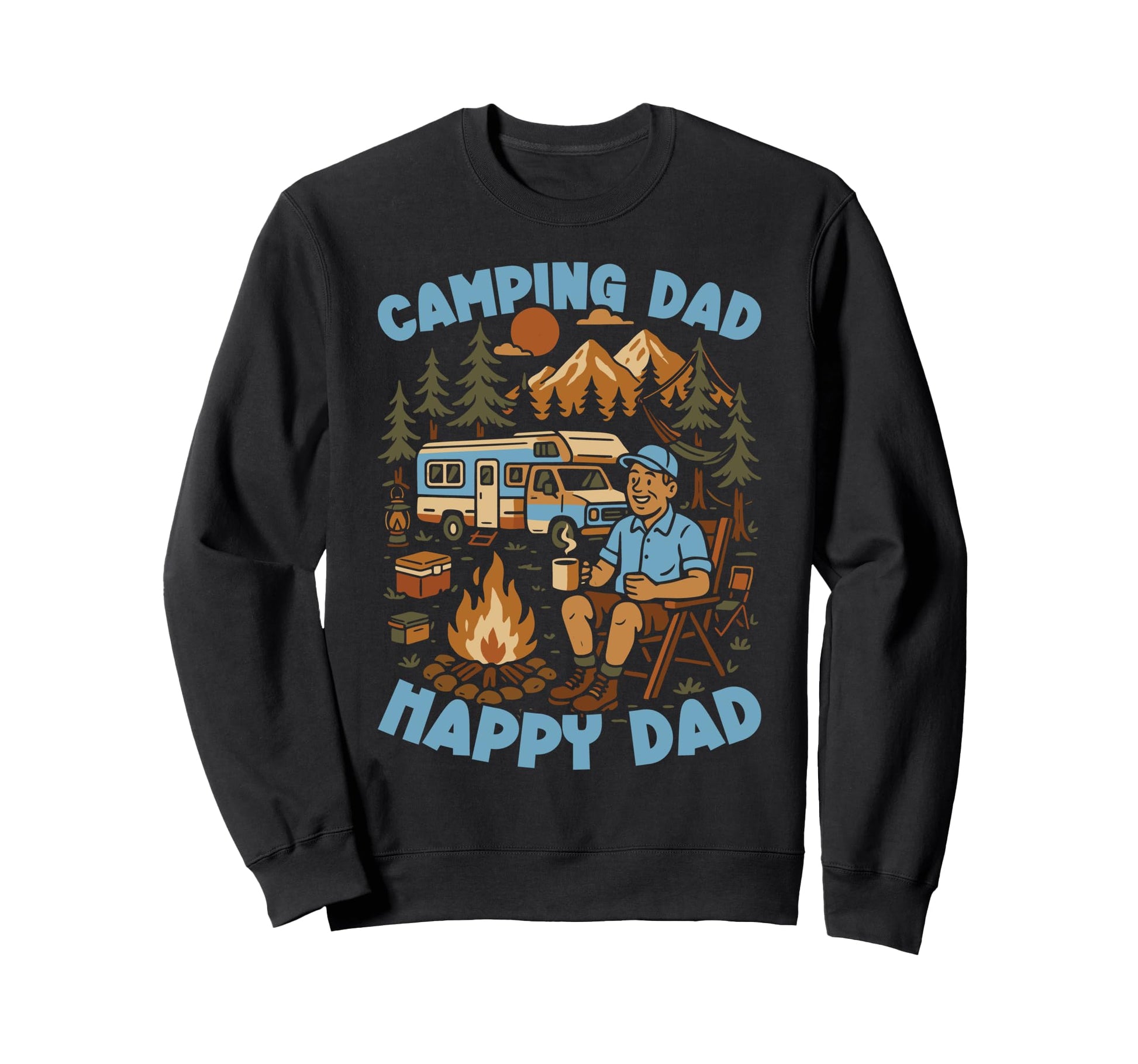 Motorhome Camping Family Camping Sweatshirt - Aesthetic Graphic Men Women - T-Shirt, Sweatshirt, Hoodie