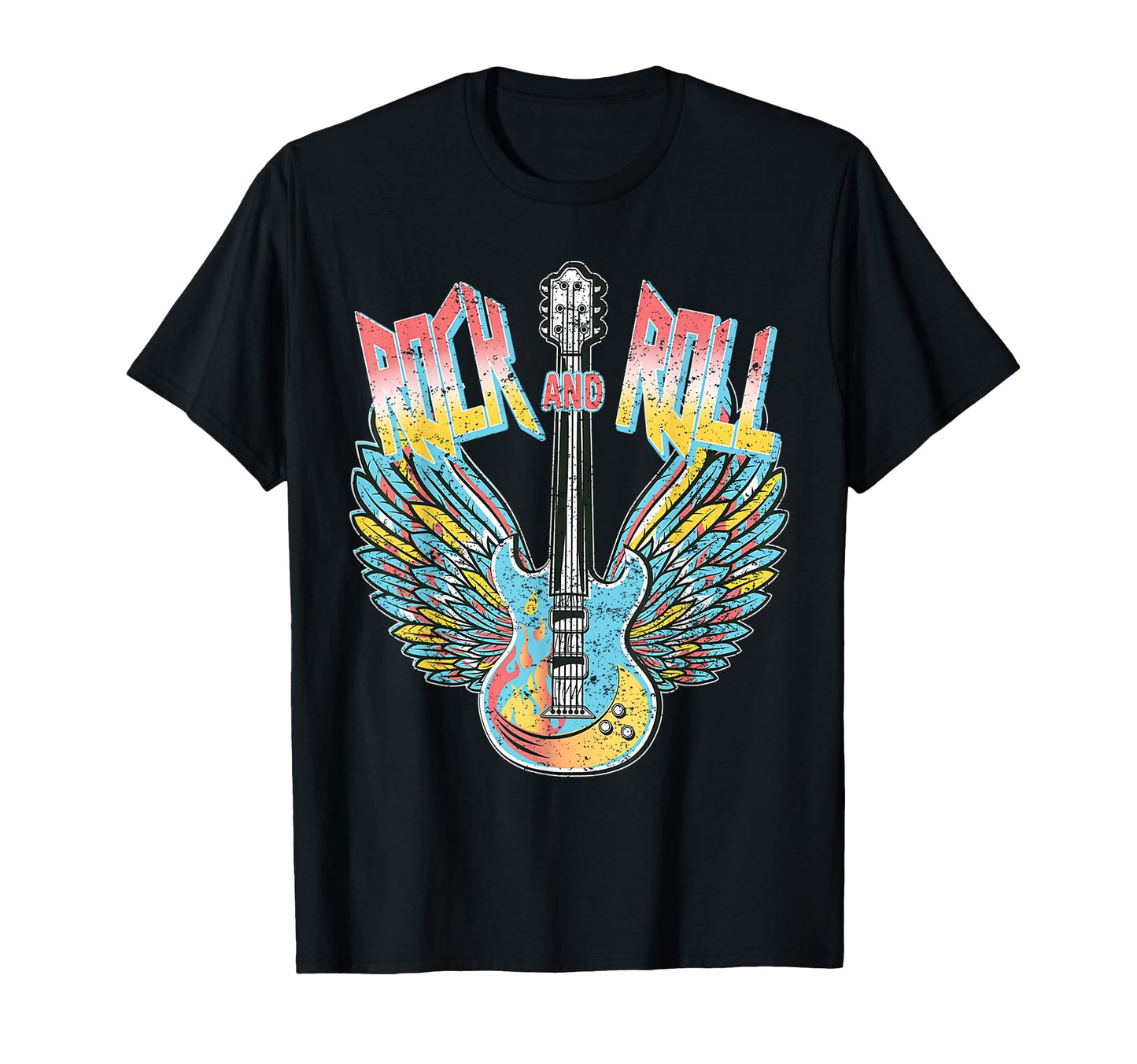 80S Rock Roll Music Electric Guitar T-Shirt - Casual Everyday Wear Unisex - T-Shirt, Sweatshirt, Hoodie