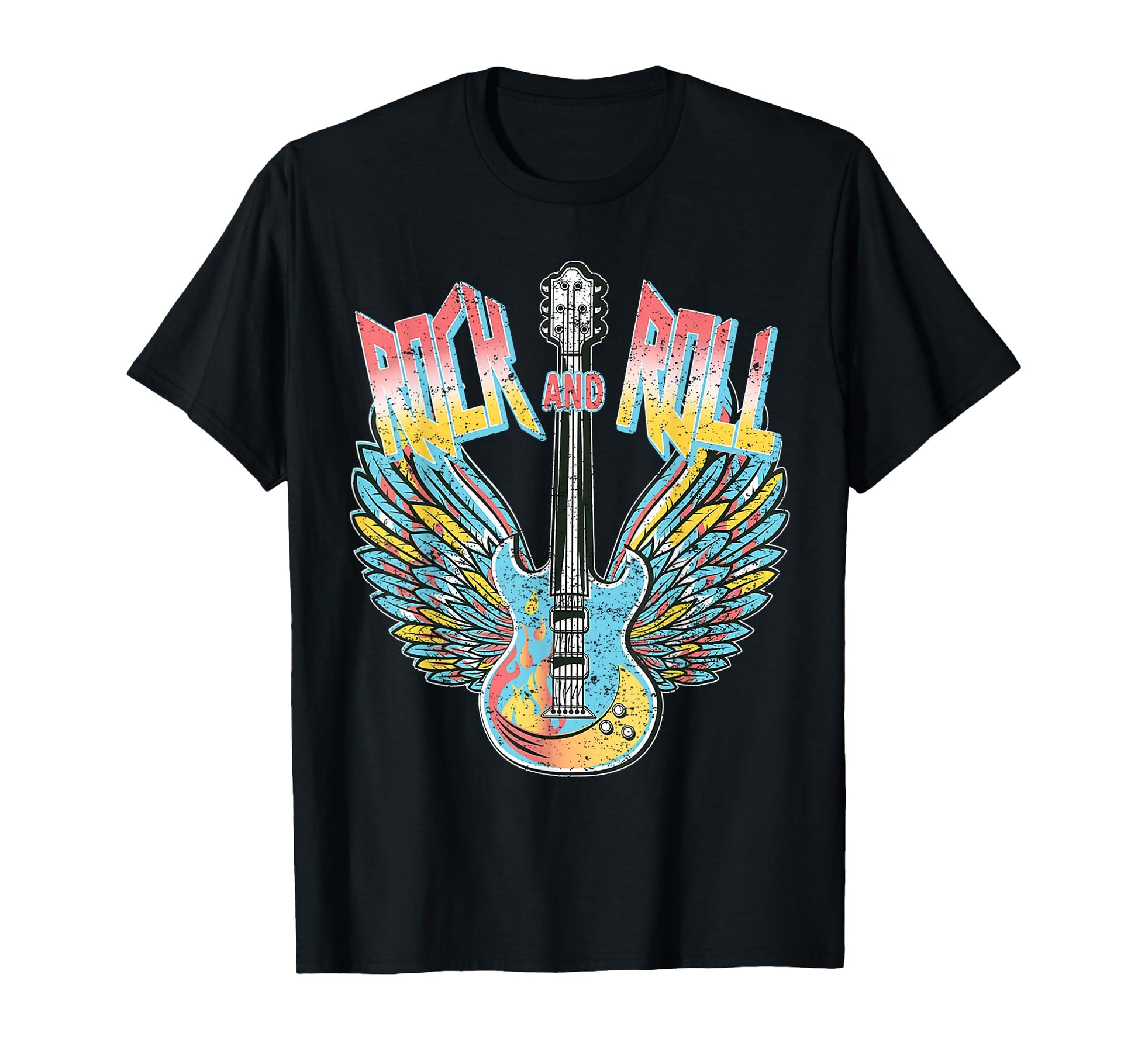 80S Rock Roll Music Electric Guitar T-Shirt - Casual Everyday Wear Unisex - T-Shirt, Sweatshirt, Hoodie