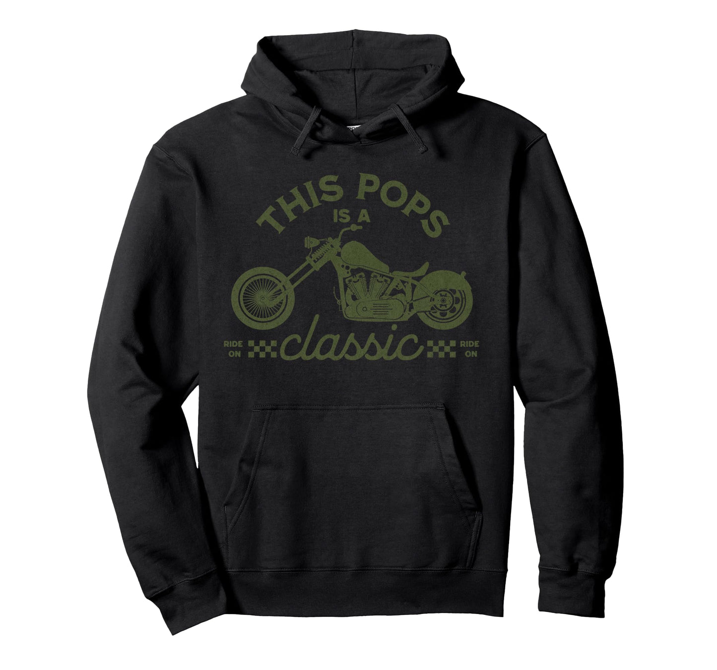 This Pops Is Funny Motorcycle Fathers Day Hoodie - Custom Art Print Unisex - T-Shirt, Sweatshirt, Hoodie