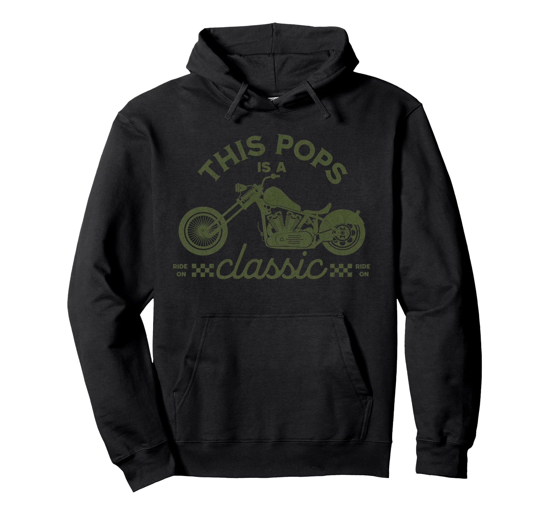 This Pops Is Funny Motorcycle Fathers Day Hoodie - Custom Art Print Unisex - T-Shirt, Sweatshirt, Hoodie