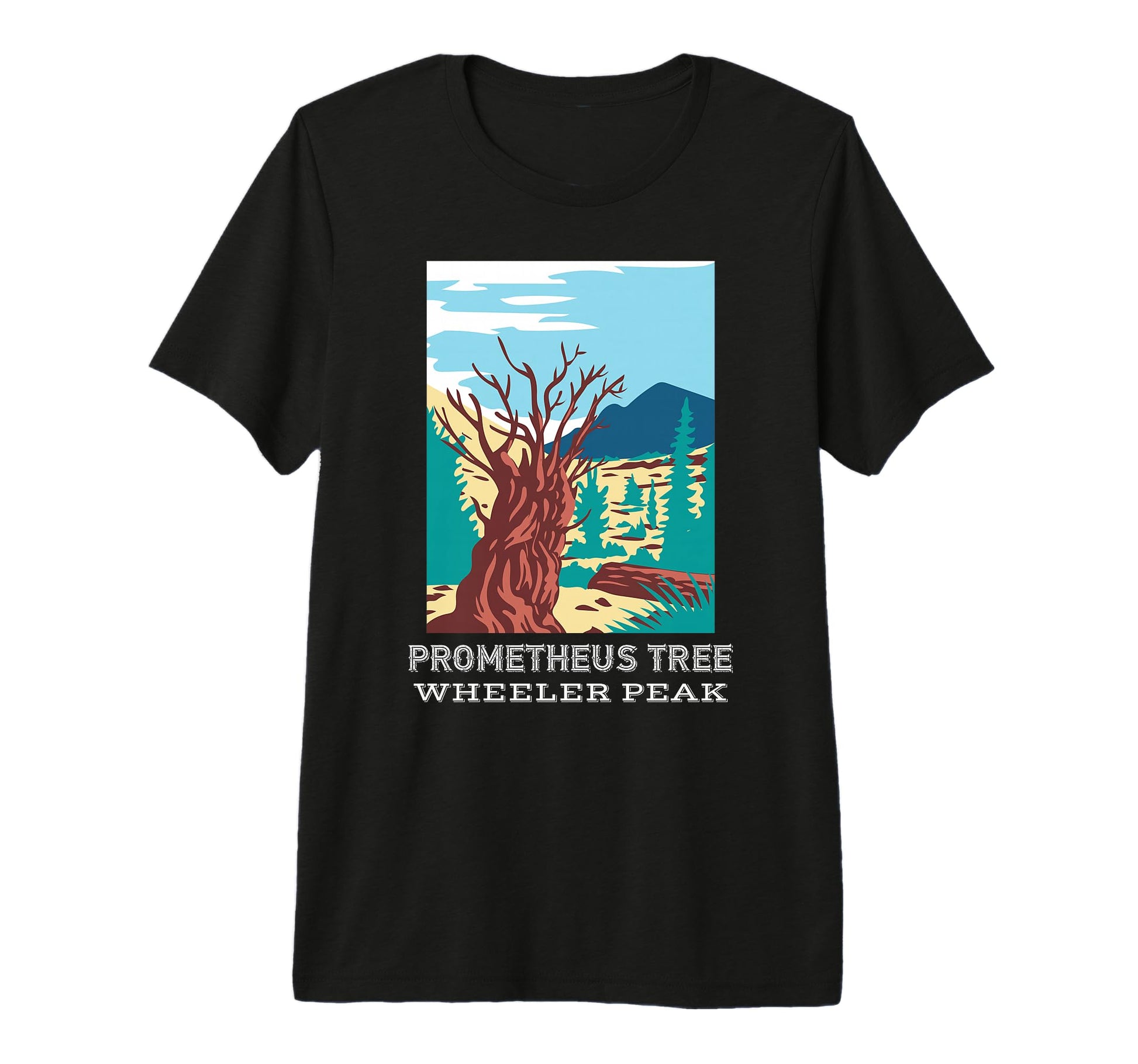 Prometheus Tree Wheeler Peak Nevada T-Shirt - Streetwear Style Unisex - T-Shirt, Sweatshirt, Hoodie