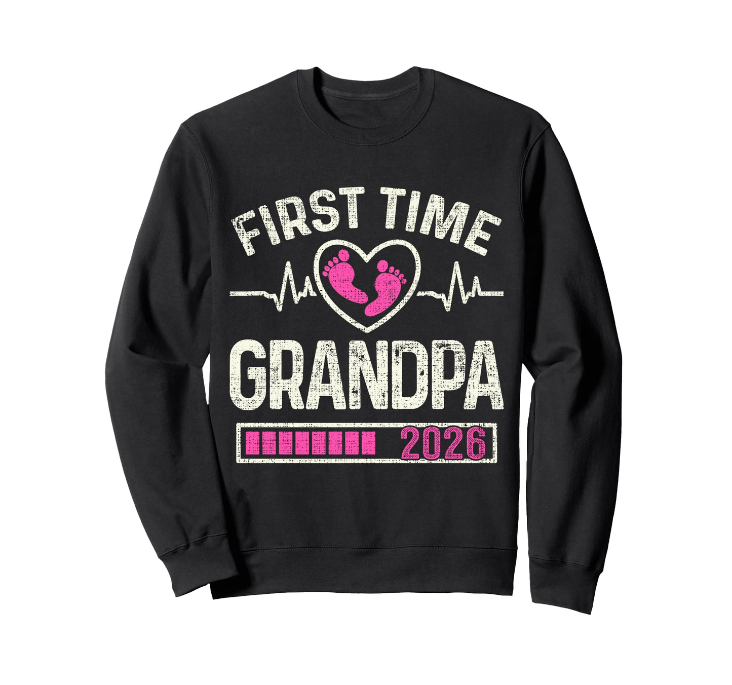 First Time Grandpa 2026 Pregnancy Sweatshirt - Novelty Apparel Unisex - T-Shirt, Sweatshirt, Hoodie