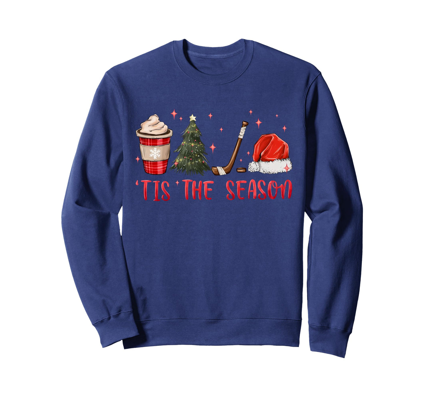Tis Season Hockey Coffee Tree Ice Sweatshirt - Custom Art Print Unisex - T-Shirt, Sweatshirt, Hoodie