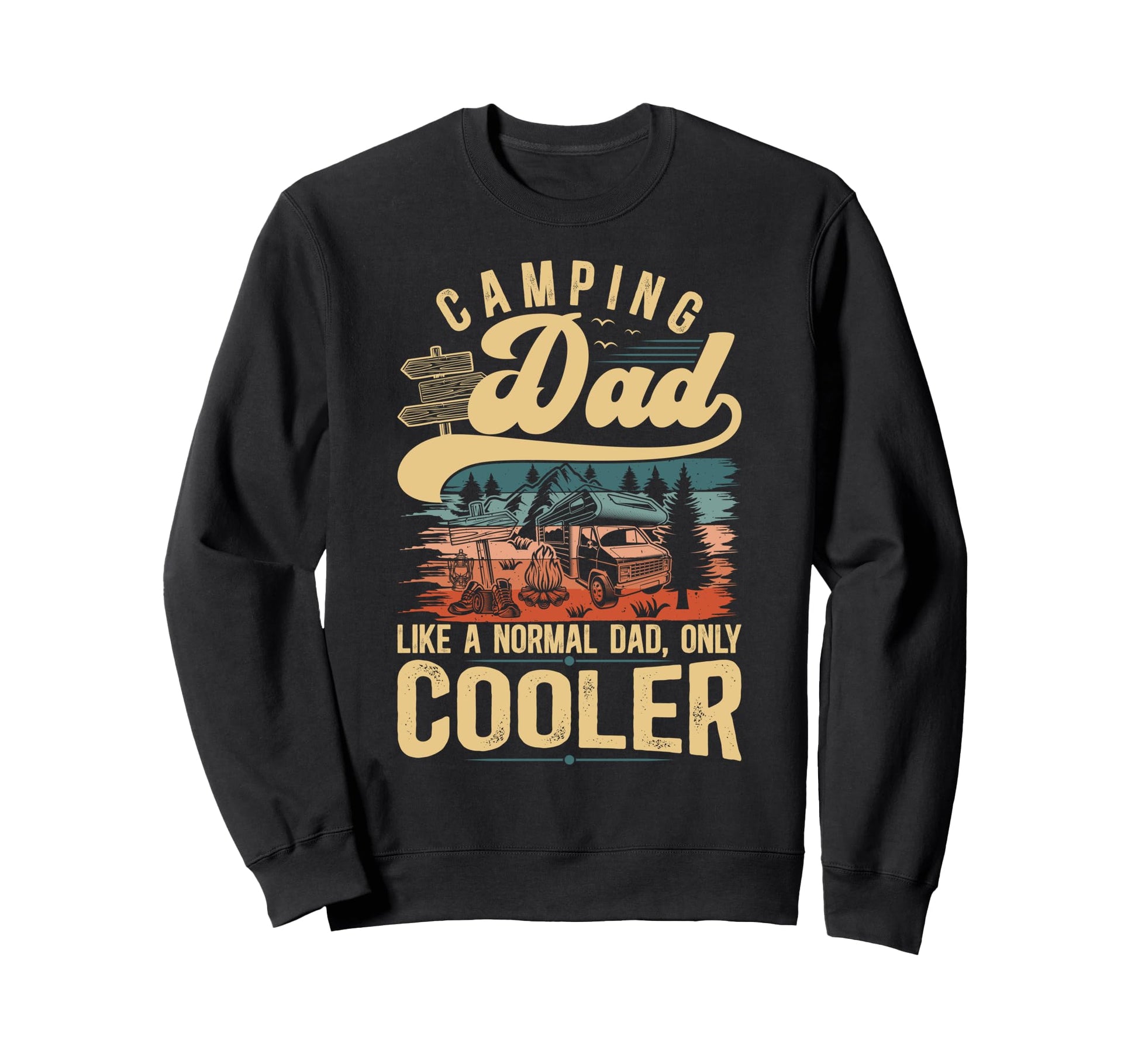 Camping Dad Camper Dad Camping Father Sweatshirt - Trendy Graphic Men Women - T-Shirt, Sweatshirt, Hoodie