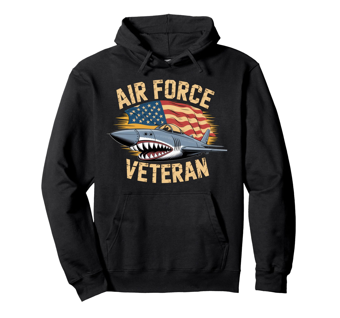 Air Force Veteran Us American Flag Dad Hoodie - Aesthetic Graphic Unisex - T-Shirt, Sweatshirt, Hoodie