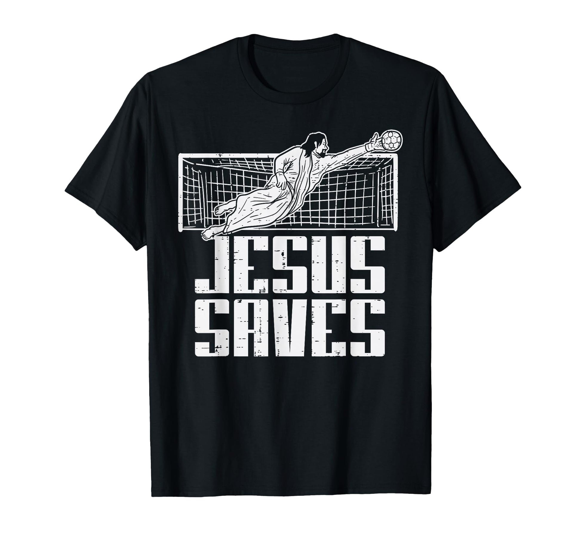 Jesus Saves Soccer Football Christian T-Shirt - Trendy Graphic for Adults - T-Shirt, Sweatshirt, Hoodie