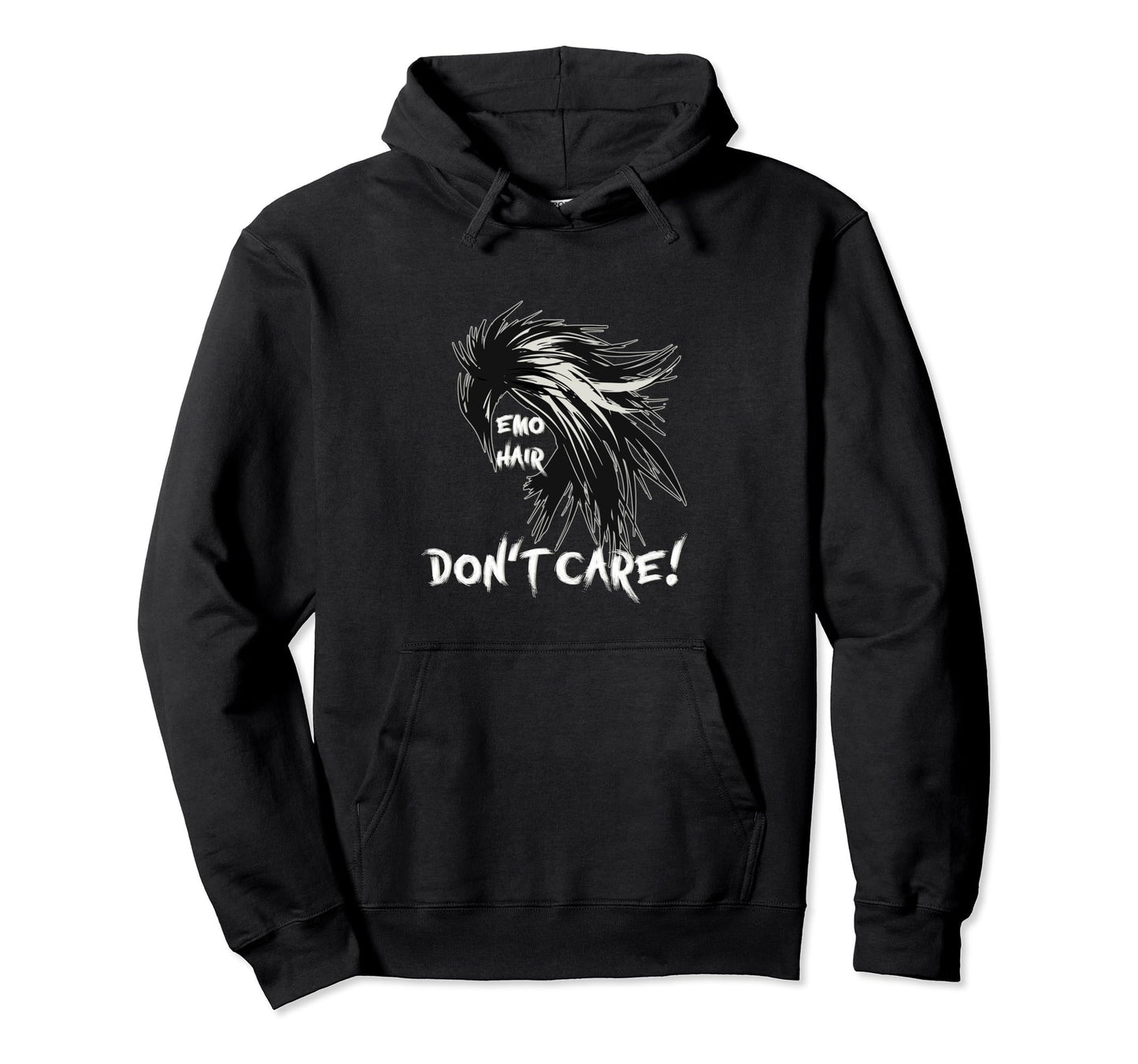 1990S 2000S Pop Emo Hair Dont Care Hoodie - Aesthetic Graphic Men Women - T-Shirt, Sweatshirt, Hoodie