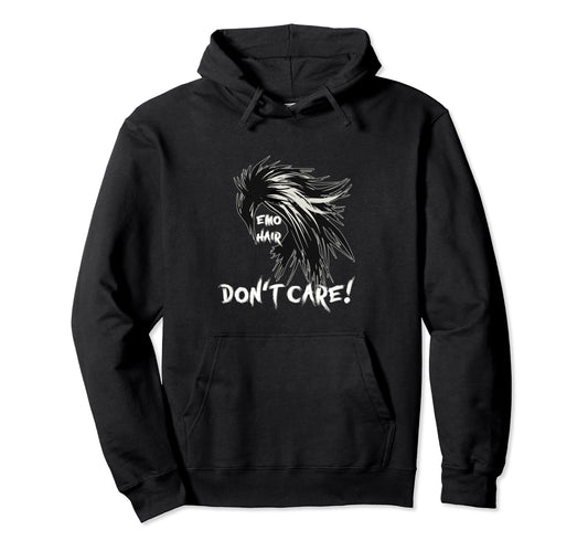 1990S 2000S Pop Emo Hair Dont Care Hoodie - Aesthetic Graphic Men Women - T-Shirt, Sweatshirt, Hoodie