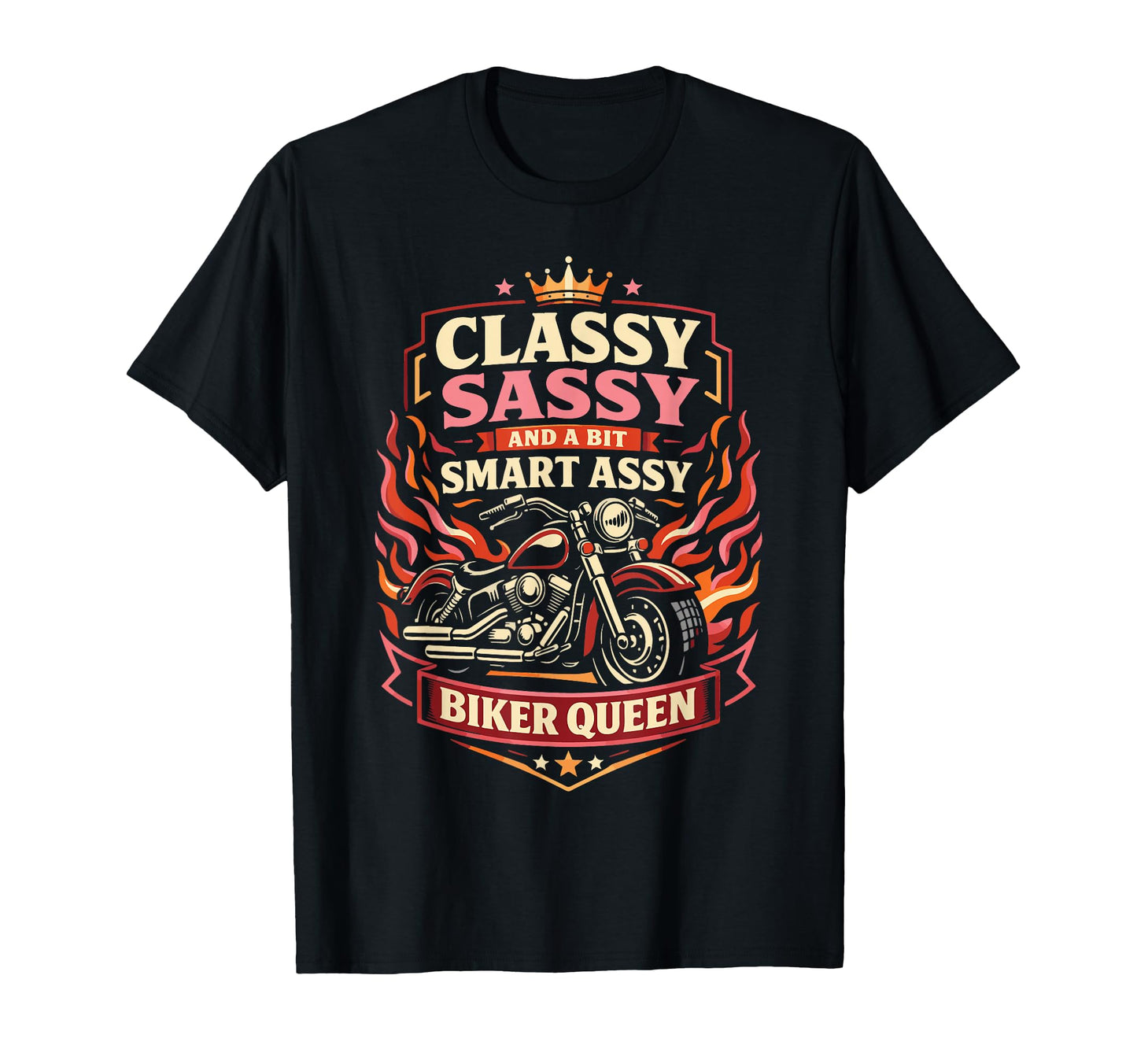 Motorcycle Biker Classy Sassy And T-Shirt - Novelty Apparel for Adults - T-Shirt, Sweatshirt, Hoodie