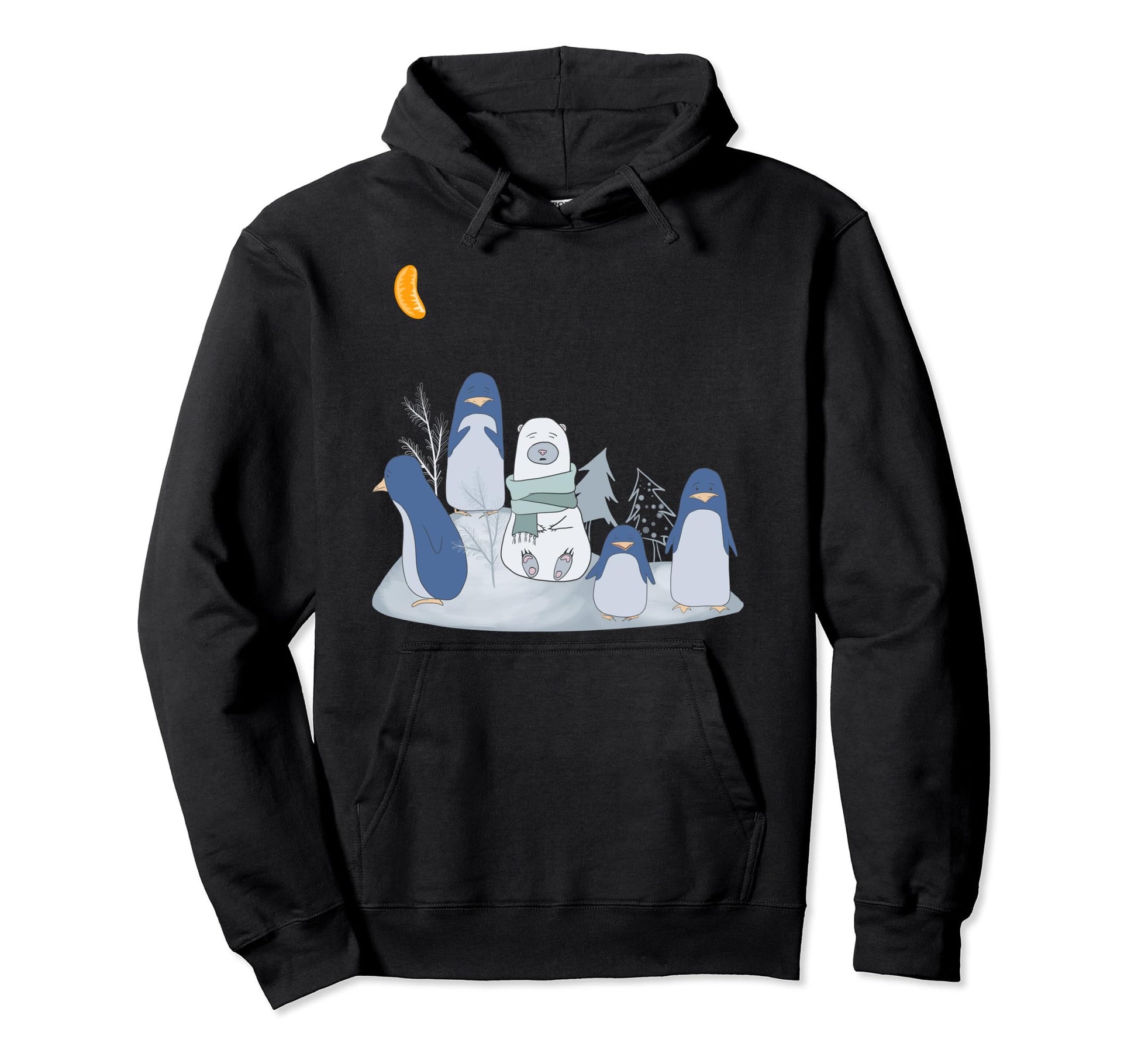 Penguins Polar Bear Pop Art Funny Hoodie - Trendy Graphic Unisex - T-Shirt, Sweatshirt, Hoodie