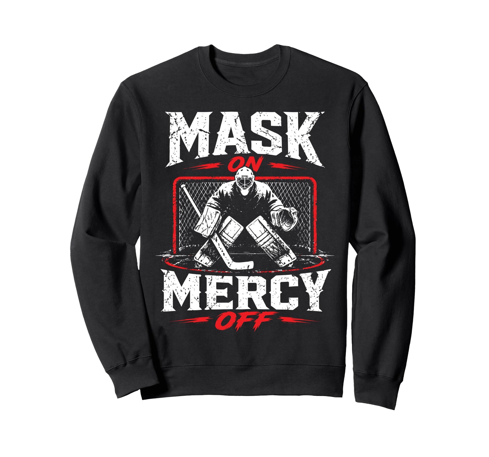 Ice Hockey Goalkeeper Mask Hockey Sweatshirt - Aesthetic Graphic Men Women - T-Shirt, Sweatshirt, Hoodie