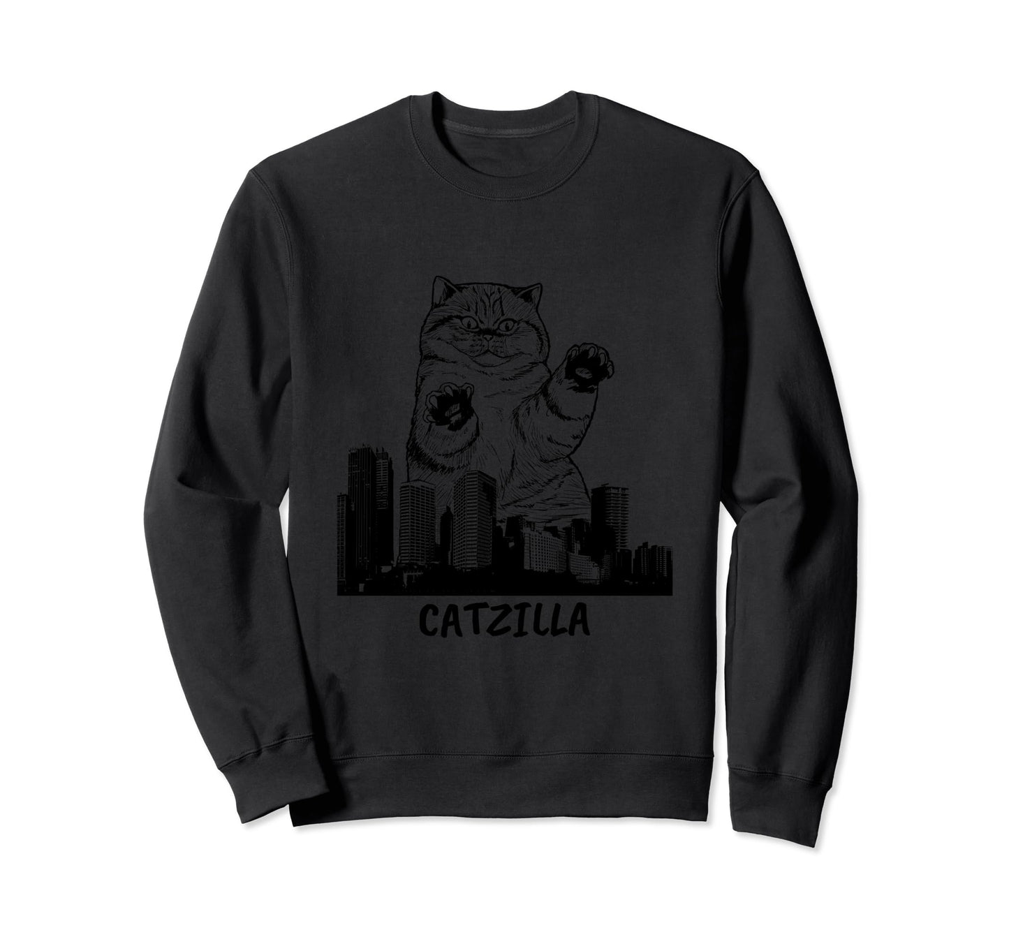 Catzilla Kitty Cat Pop Culture Sweatshirt - Streetwear Style Men Women - T-Shirt, Sweatshirt, Hoodie