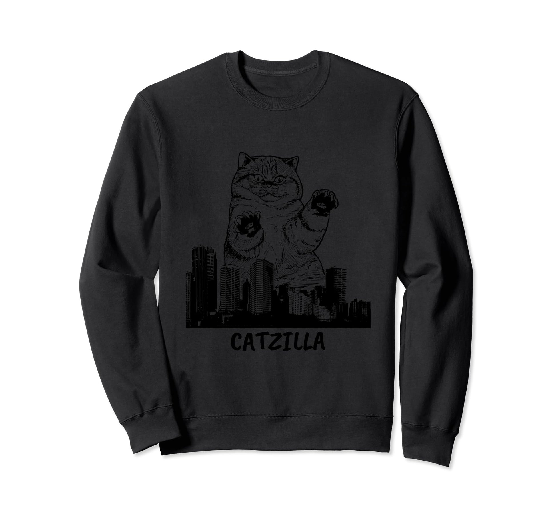 Catzilla Kitty Cat Pop Culture Sweatshirt - Streetwear Style Men Women - T-Shirt, Sweatshirt, Hoodie