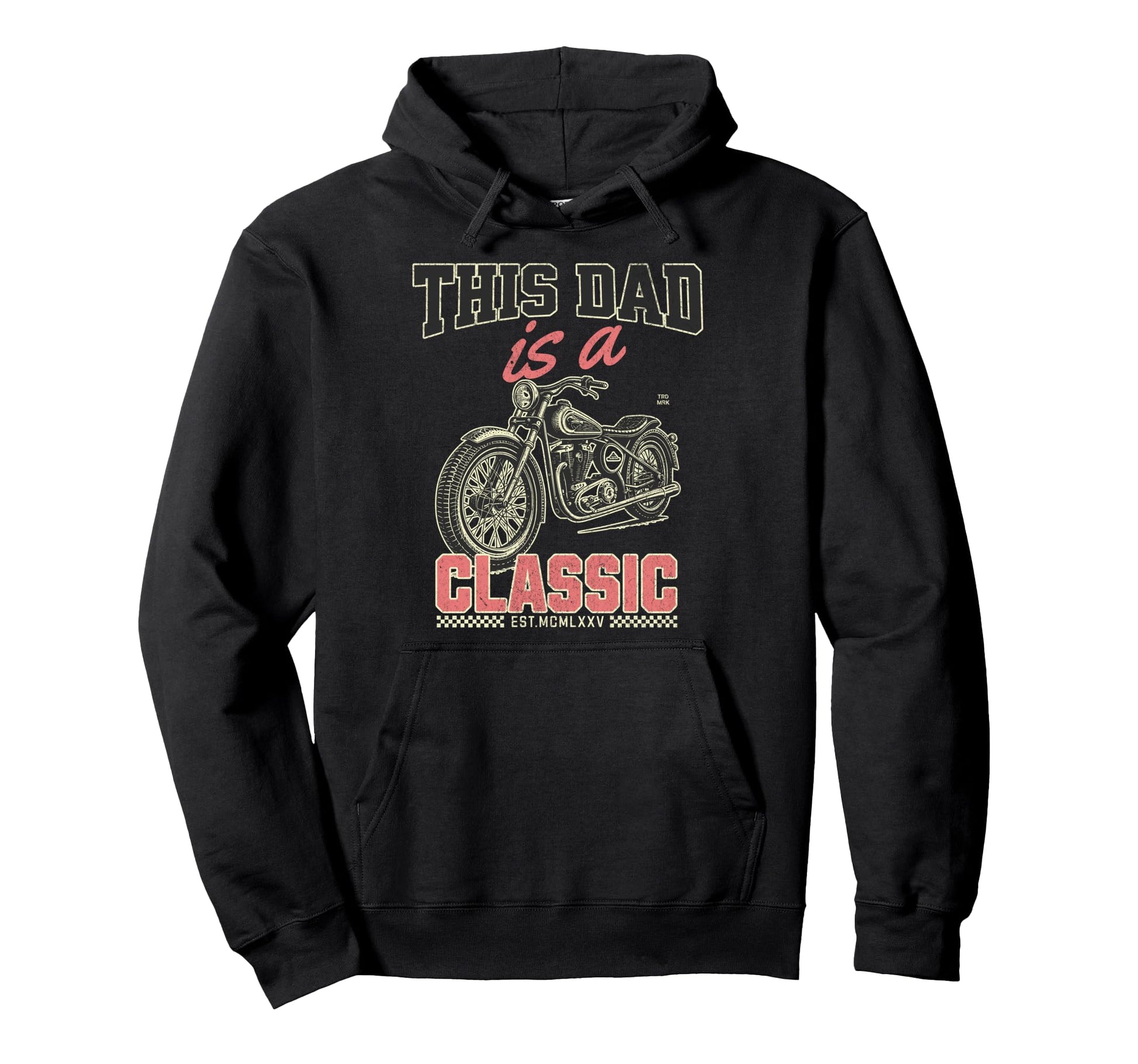 This Dad Is Motorcycle Fathers Day Hoodie - Fun Novelty Design for Adults - T-Shirt, Sweatshirt, Hoodie