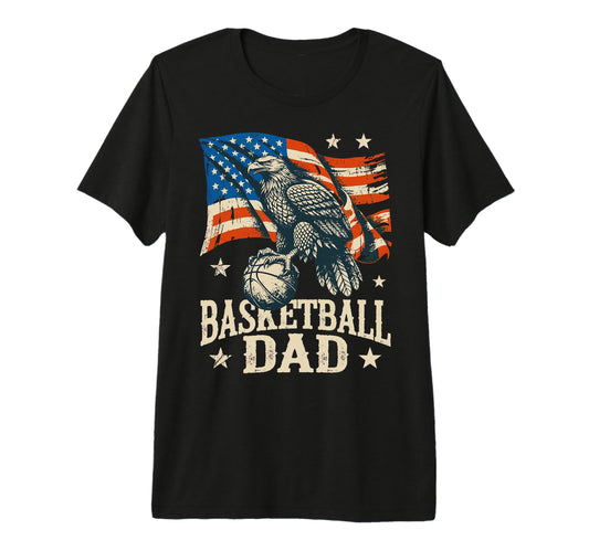 Basketball American Flag T-Shirt - Casual Everyday Wear Men Women - T-Shirt, Sweatshirt, Hoodie