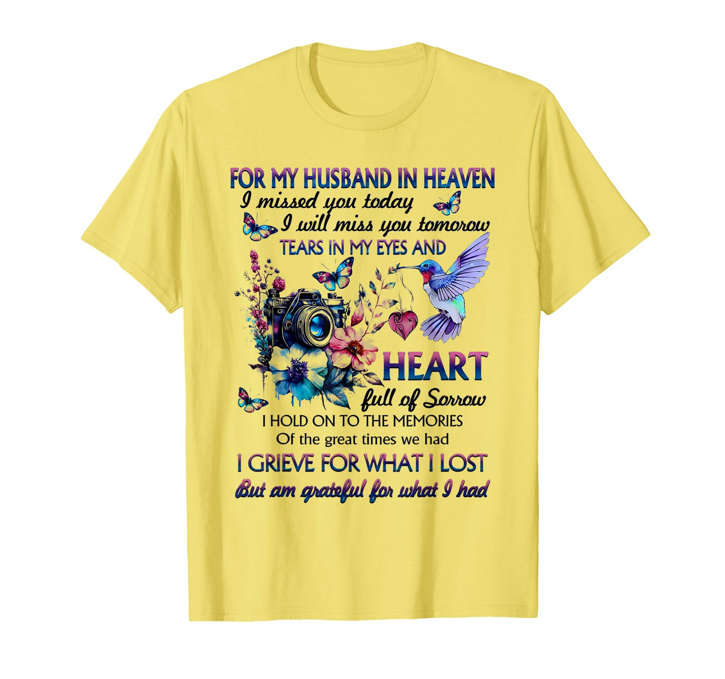 My Husband Heaven I Missed You Today T-Shirt - Custom Art Print Men Women - T-Shirt, Sweatshirt, Hoodie