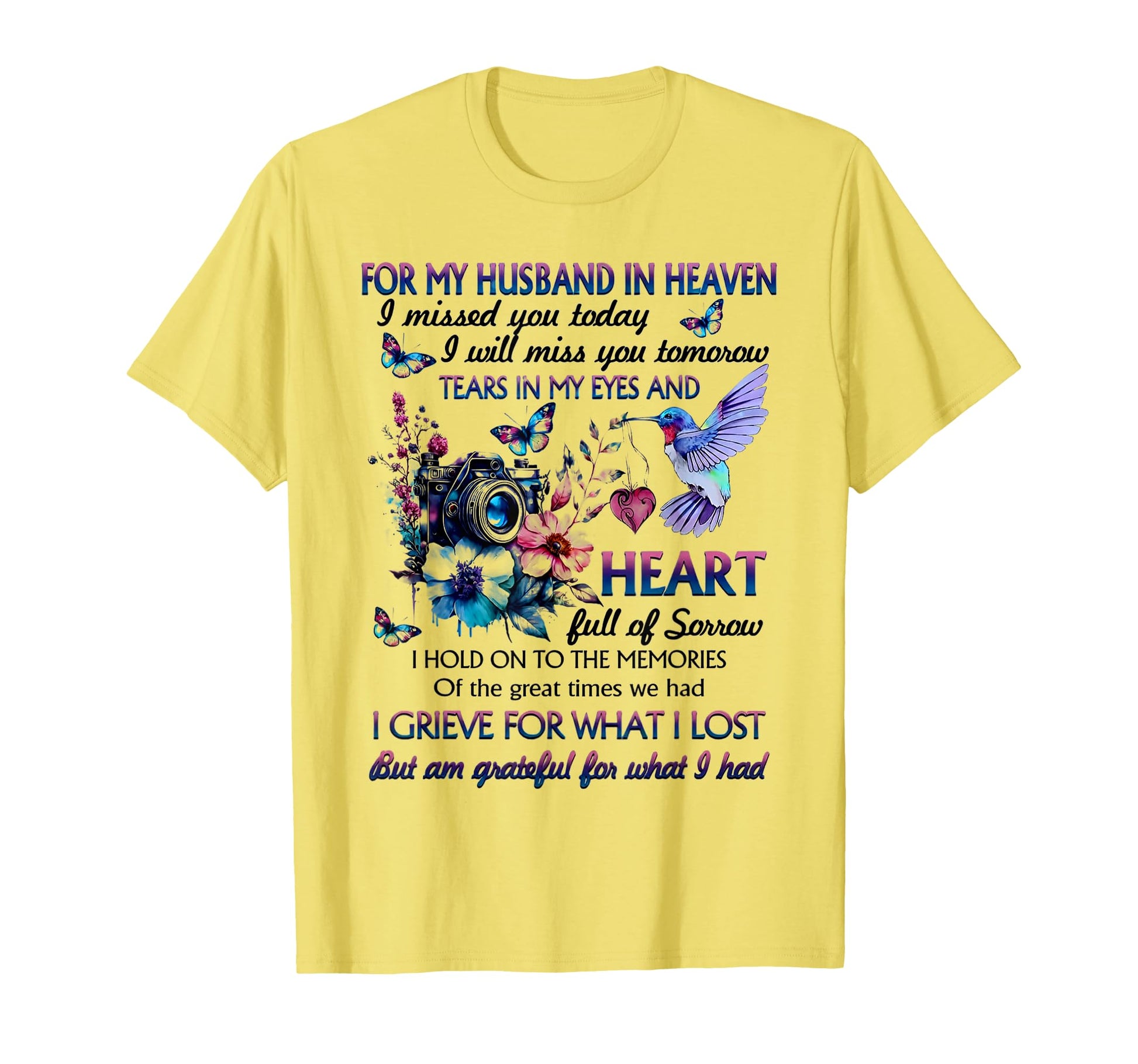 My Husband Heaven I Missed You Today T-Shirt - Custom Art Print Men Women - T-Shirt, Sweatshirt, Hoodie