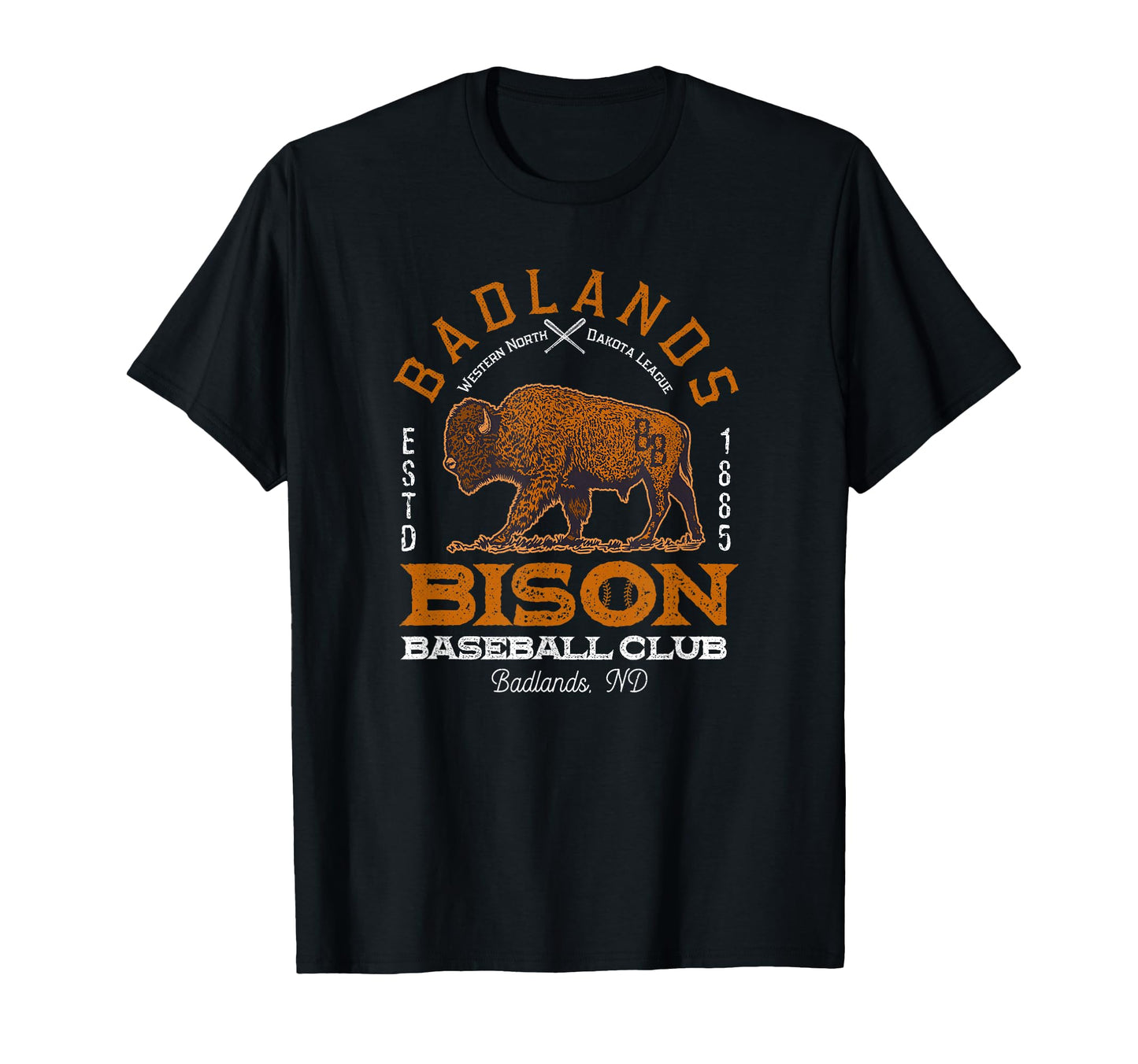 American Bison Baseball Minor T-Shirt - Aesthetic Graphic for Adults - T-Shirt, Sweatshirt, Hoodie