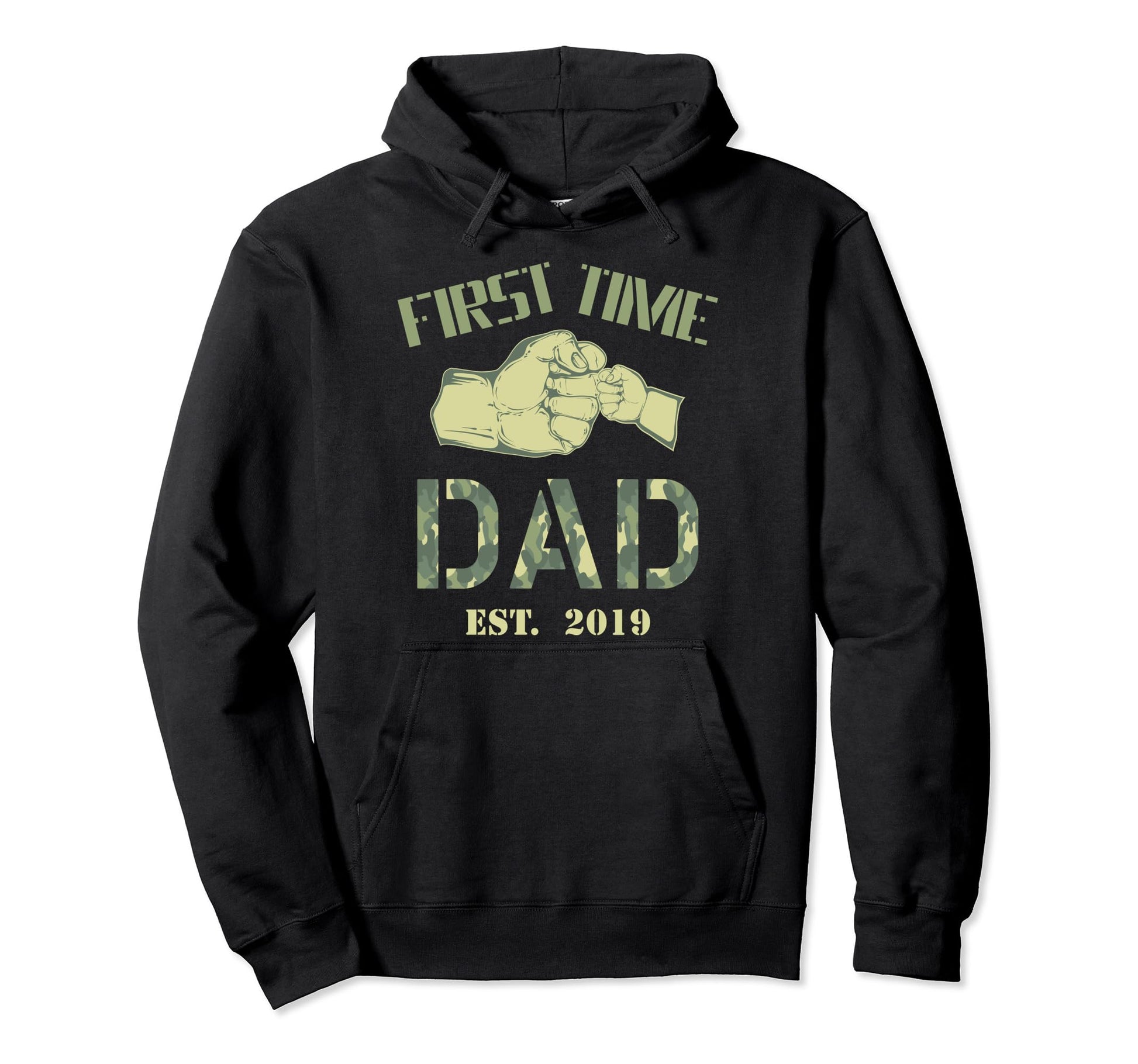 First Time Dad Est 2019 Camo Daddy To Be Hoodie - Custom Art Print Unisex - T-Shirt, Sweatshirt, Hoodie