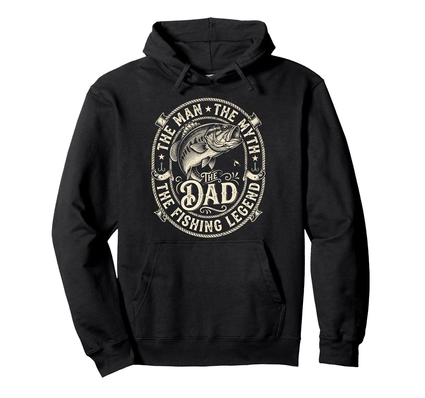 Dad Myth Fishing Legend Fathers Day Hoodie - Aesthetic Graphic Men Women - T-Shirt, Sweatshirt, Hoodie