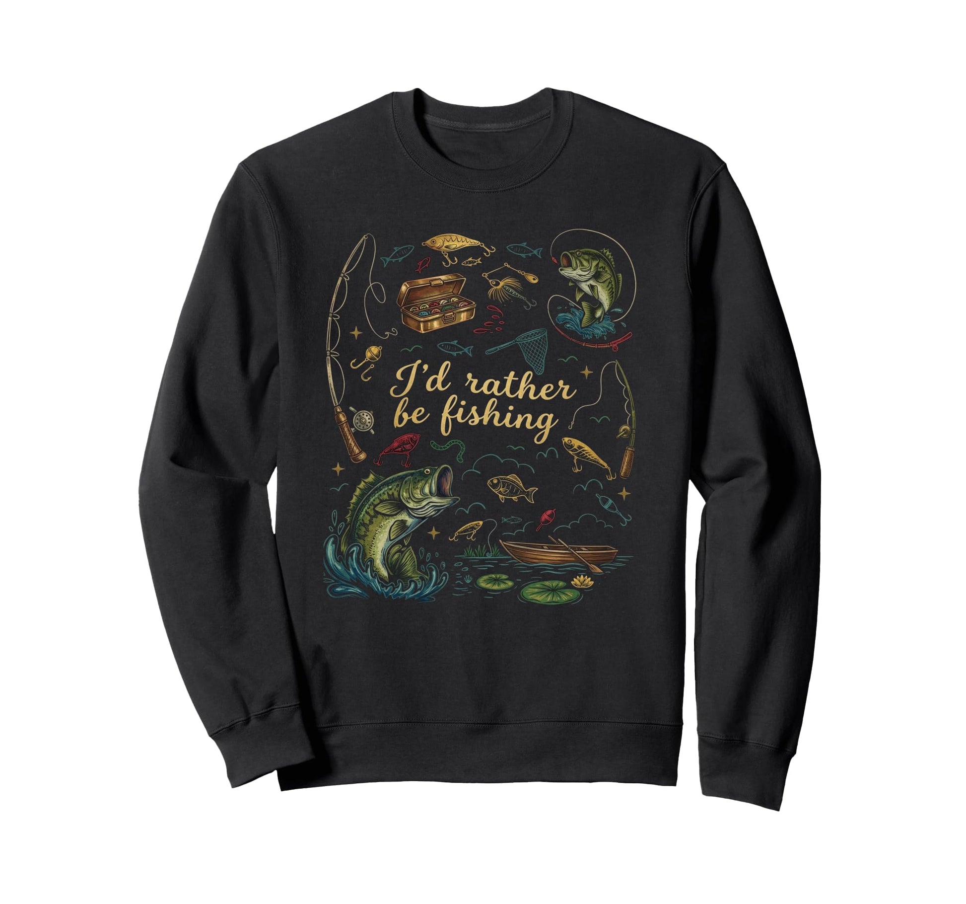 Id Rather Be Fishing Outdoor Southern Sweatshirt - Streetwear Style Unisex - T-Shirt, Sweatshirt, Hoodie