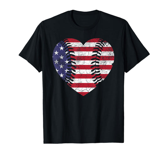 4Th July American Flag Baseball T-Shirt - Streetwear Style for Adults - T-Shirt, Sweatshirt, Hoodie