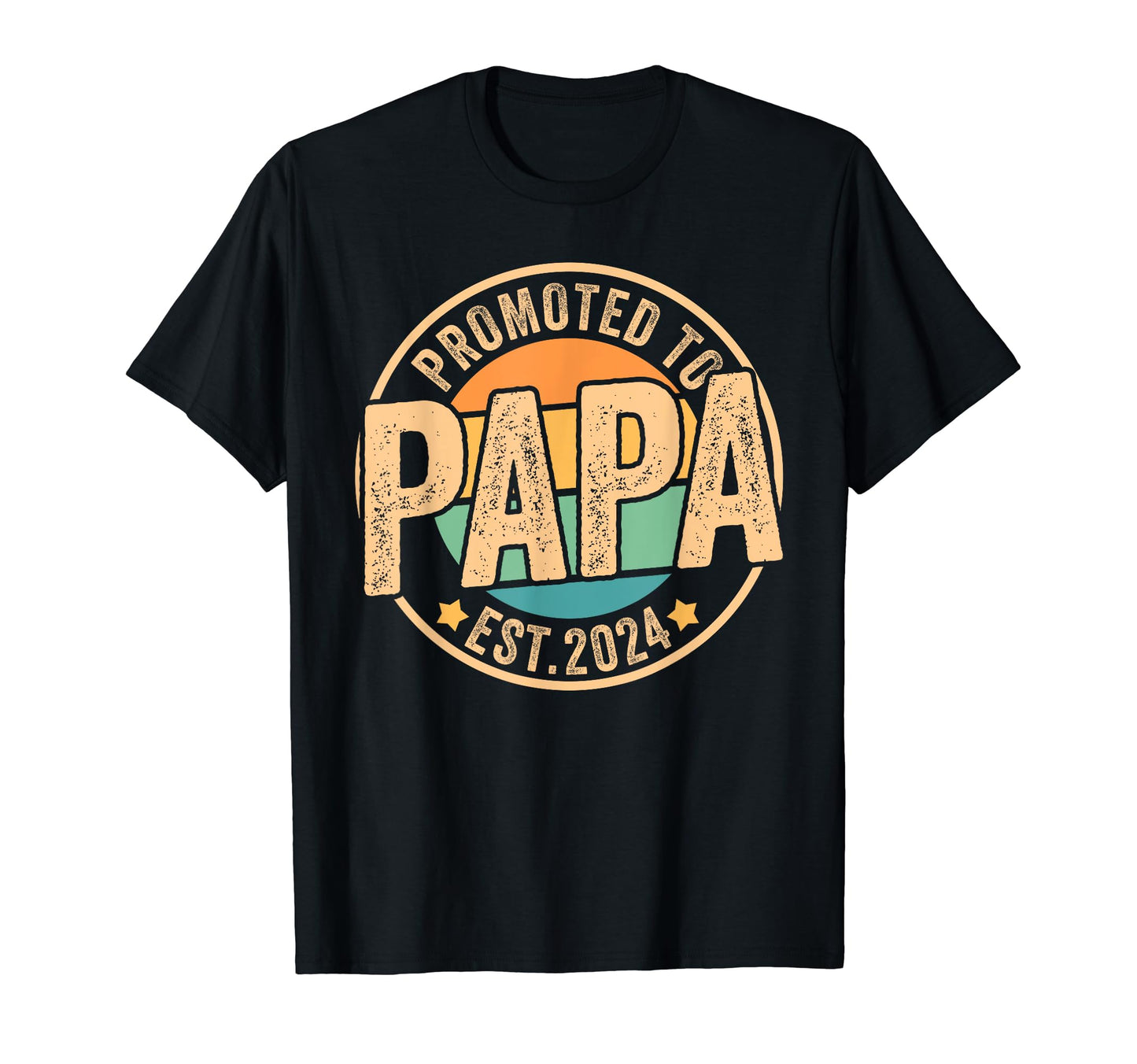 Promoted To Papa Est 2024 Grandpa T-Shirt - Aesthetic Graphic Unisex - T-Shirt, Sweatshirt, Hoodie