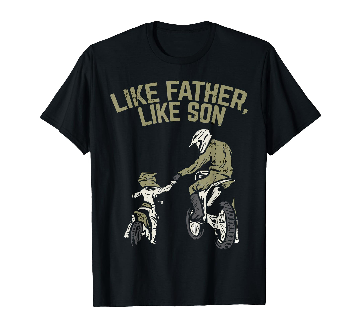 Like Father Son Dirt Bike Matching T-Shirt - Minimalist Print Men Women - T-Shirt, Sweatshirt, Hoodie